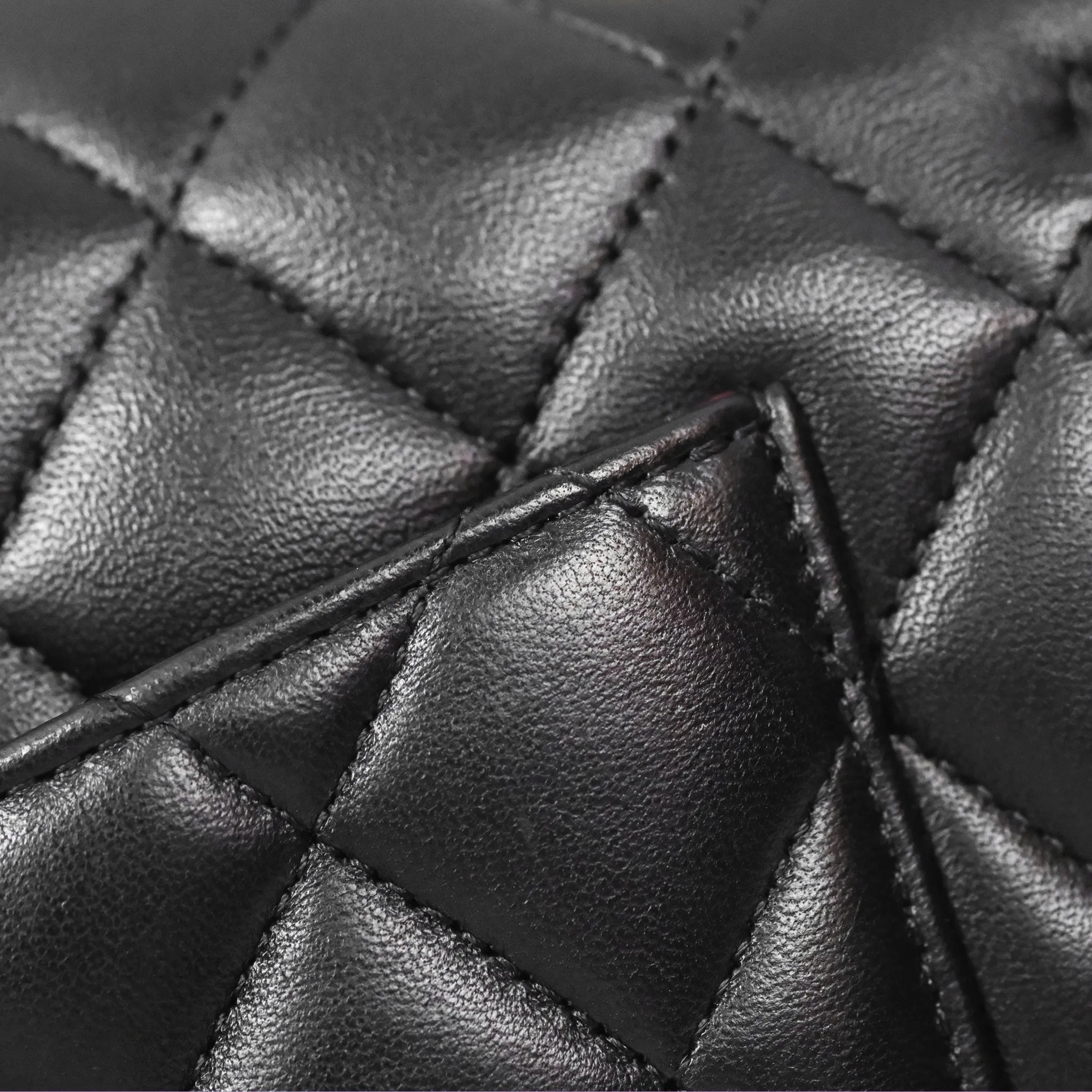 Chanel Small Classic Quilted Flap Black Lambskin Gold Hardware