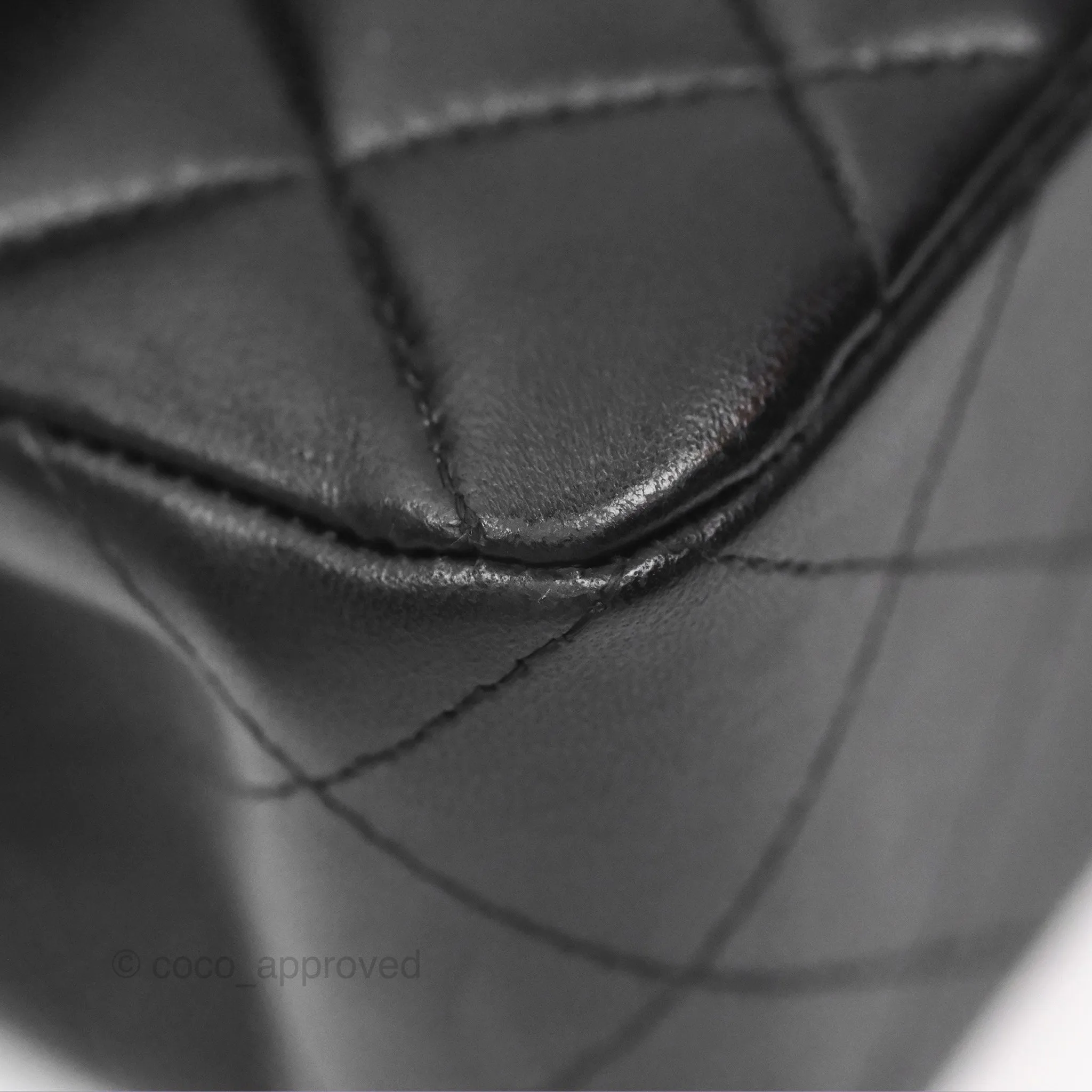 Chanel Small Classic Quilted Flap Black Lambskin Gold Hardware