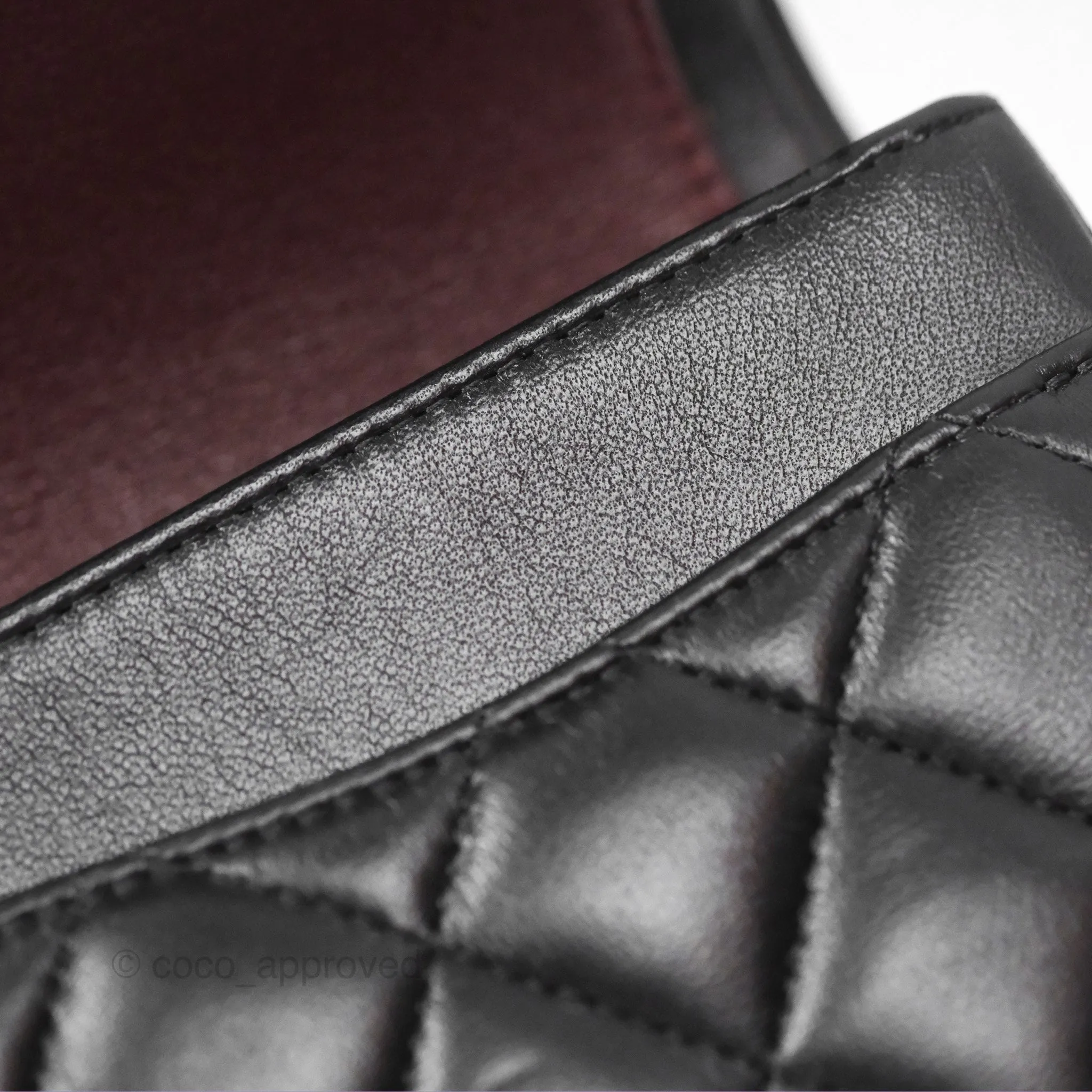 Chanel Small Classic Quilted Flap Black Lambskin Gold Hardware