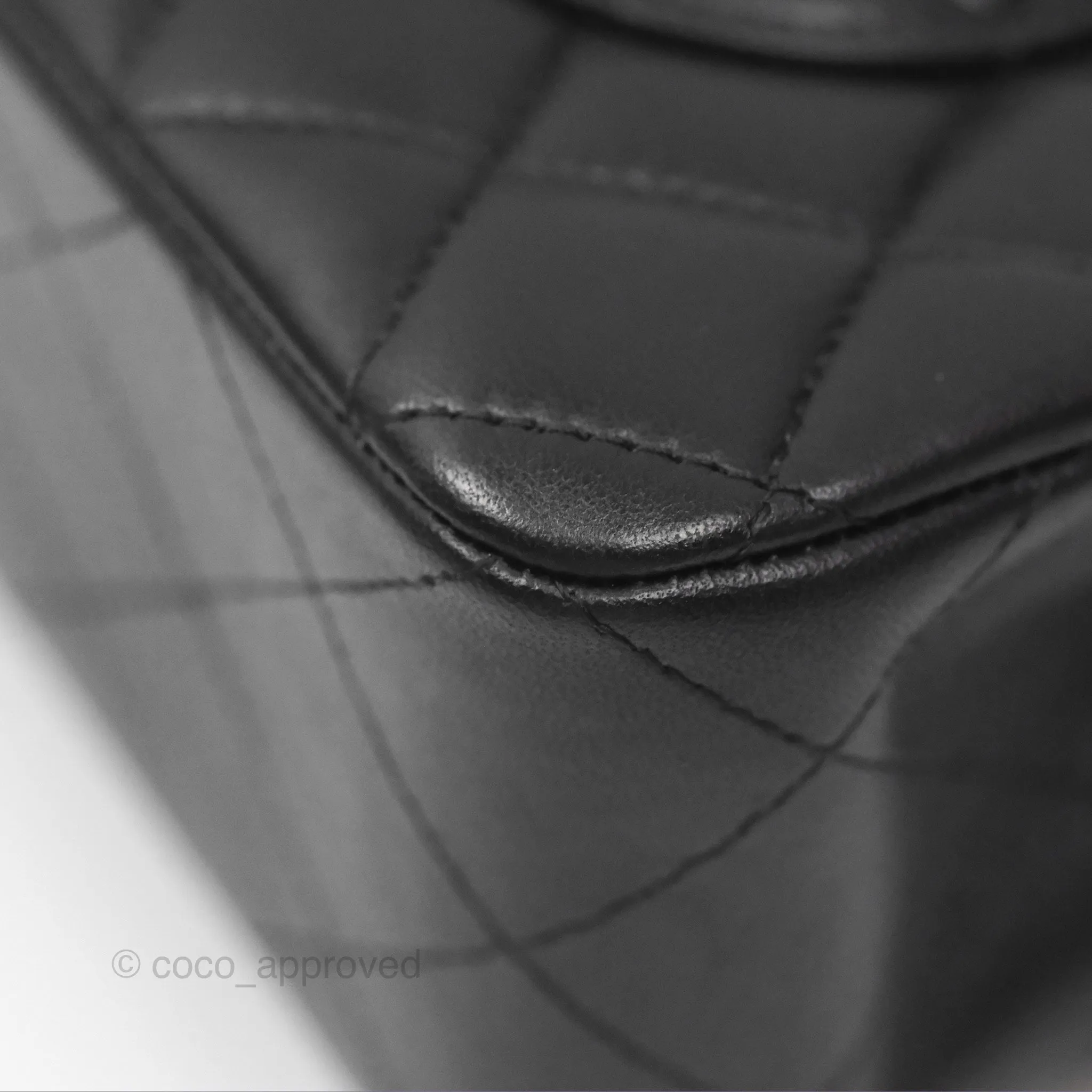 Chanel Small Classic Quilted Flap Black Lambskin Gold Hardware