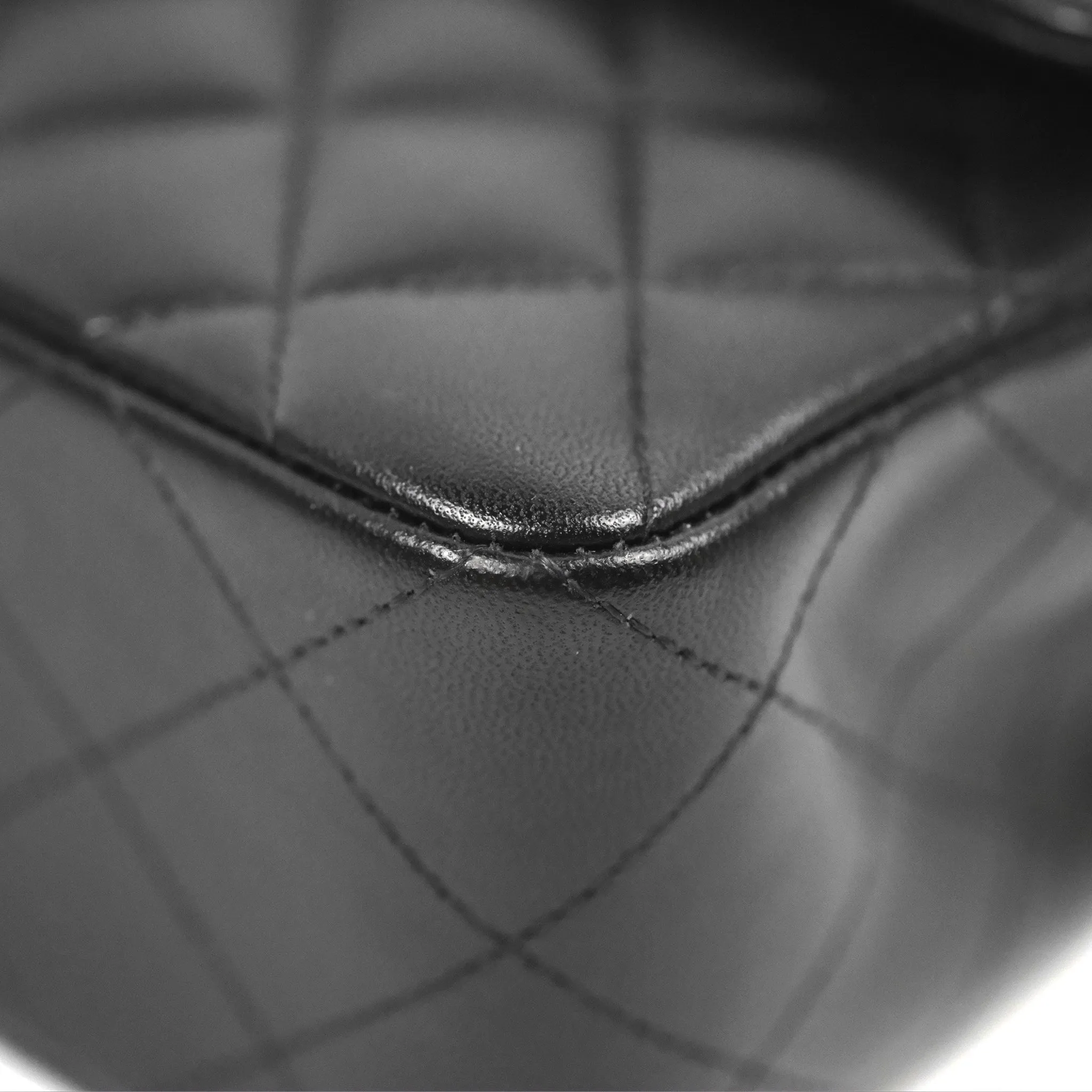 Chanel Small Classic Quilted Flap Black Lambskin Gold Hardware