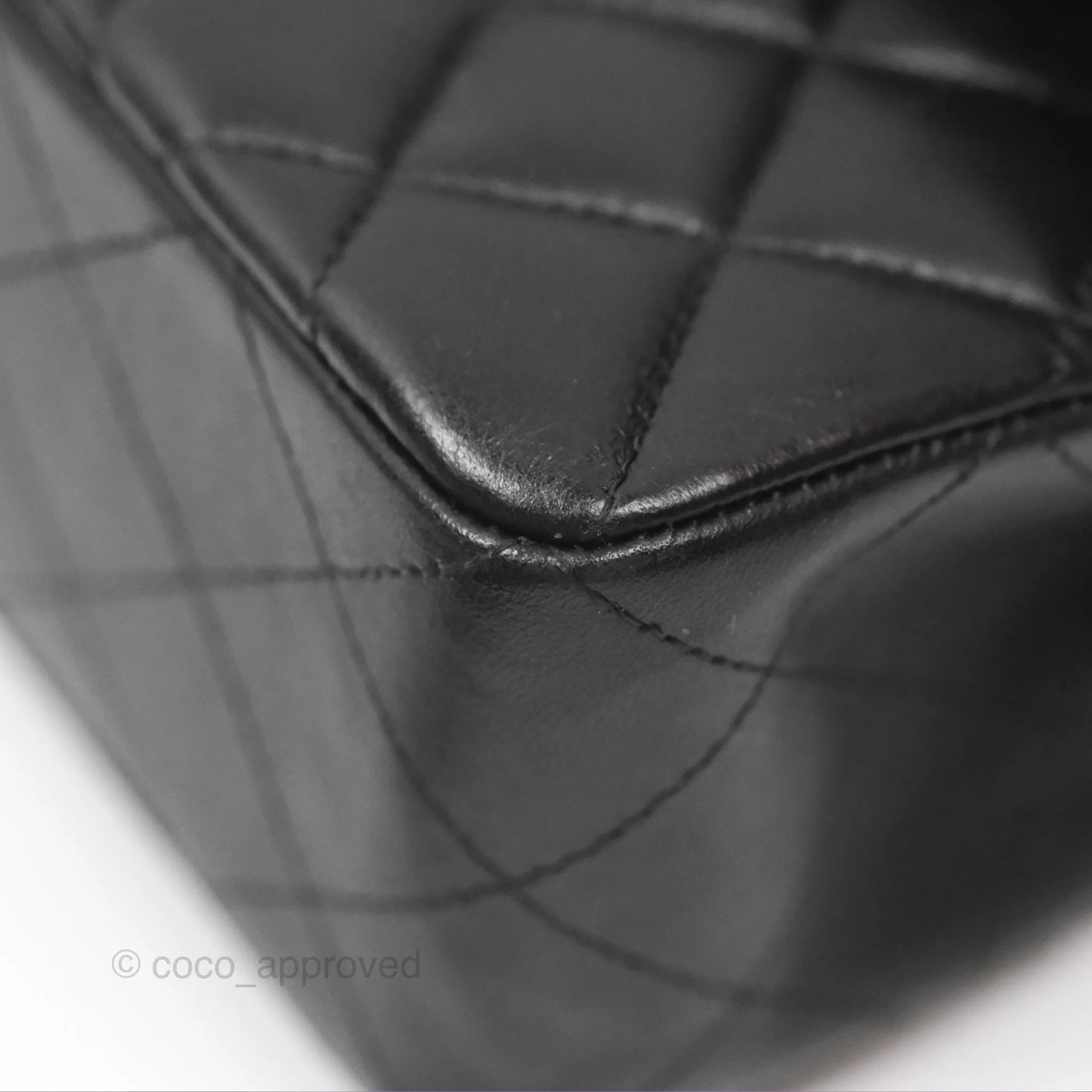 Chanel Small Classic Quilted Flap Black Lambskin Gold Hardware
