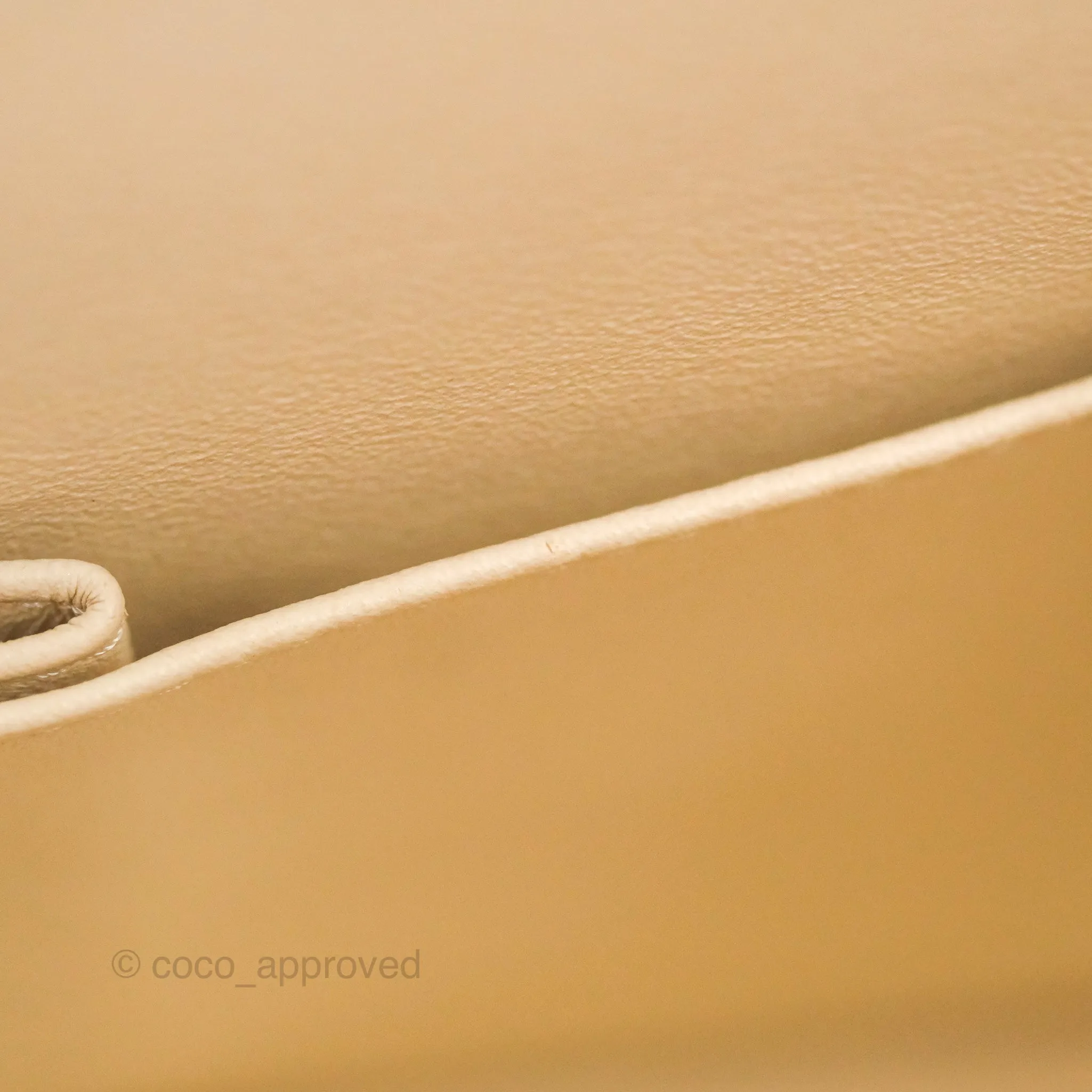 Chanel Small Classic Quilted Flap Light Ivory Beige Caviar Gold Hardware 20C
