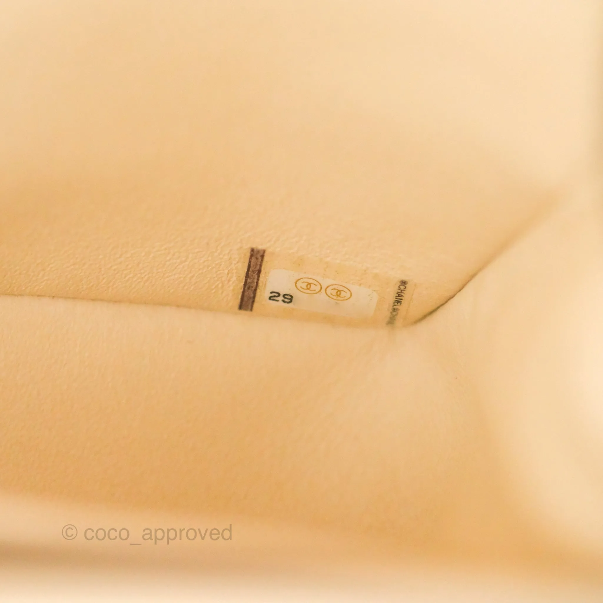 Chanel Small Classic Quilted Flap Light Ivory Beige Caviar Gold Hardware 20C