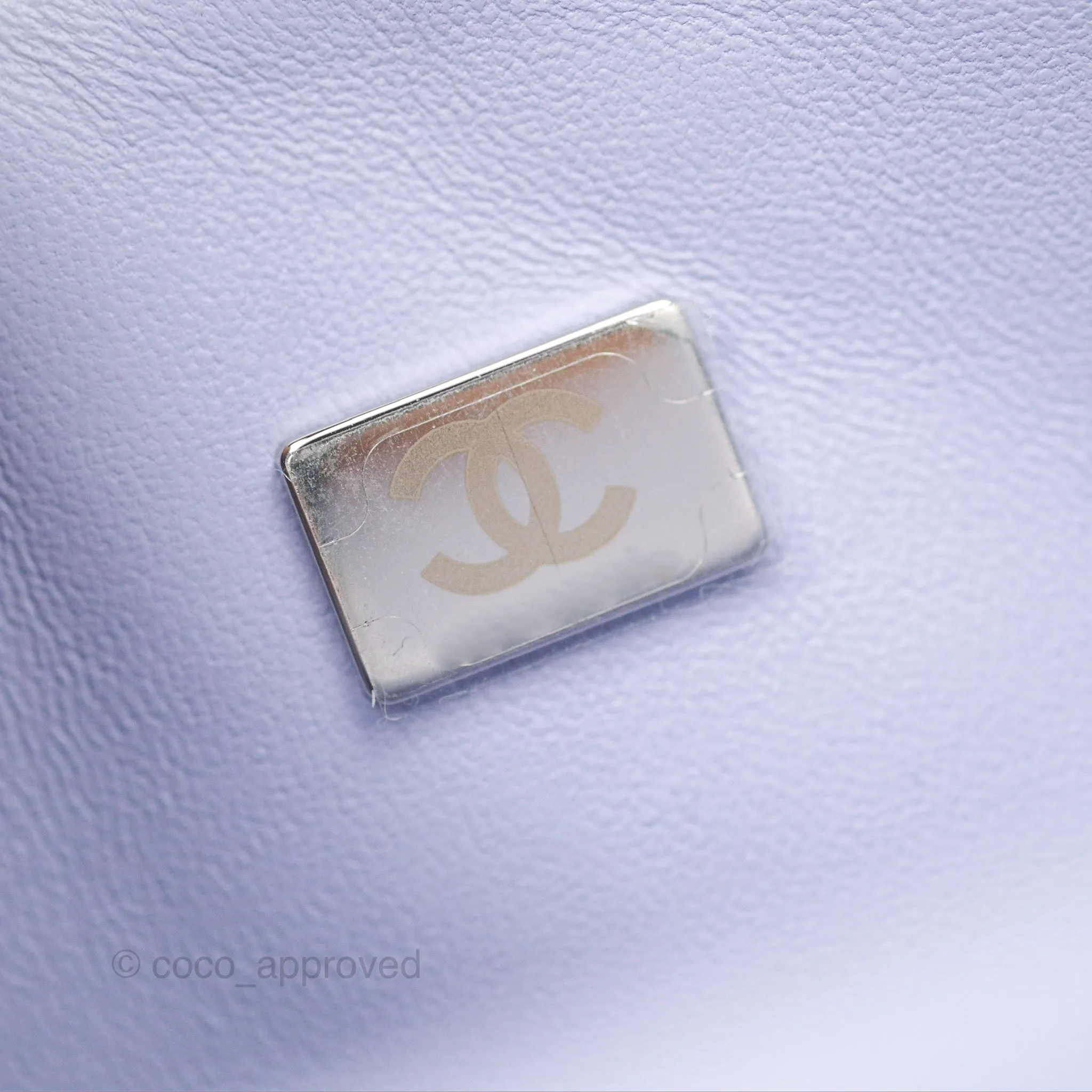 Chanel Small Classic Quilted Flap Lilac Caviar Silver Hardware 21K