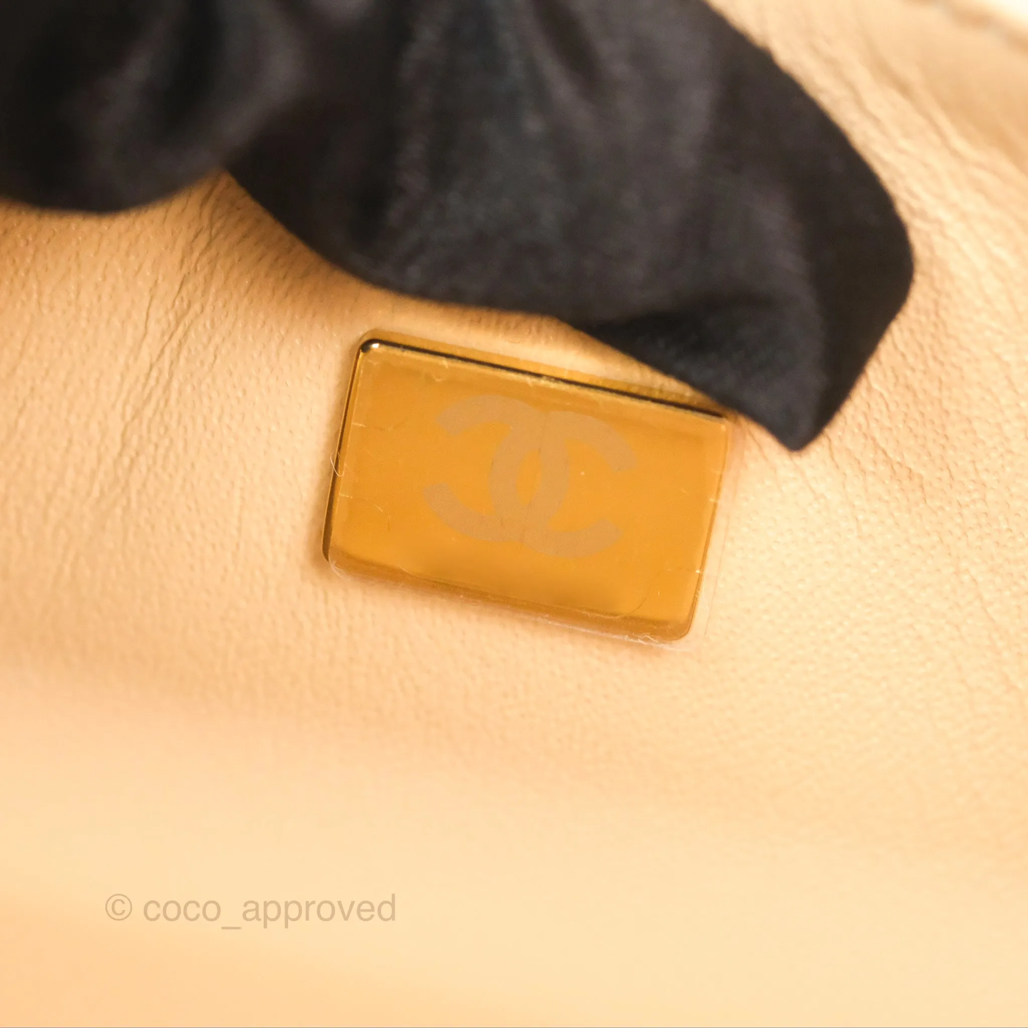 Chanel Small Quilted Classic Flap Beige Caviar Gold Hardware