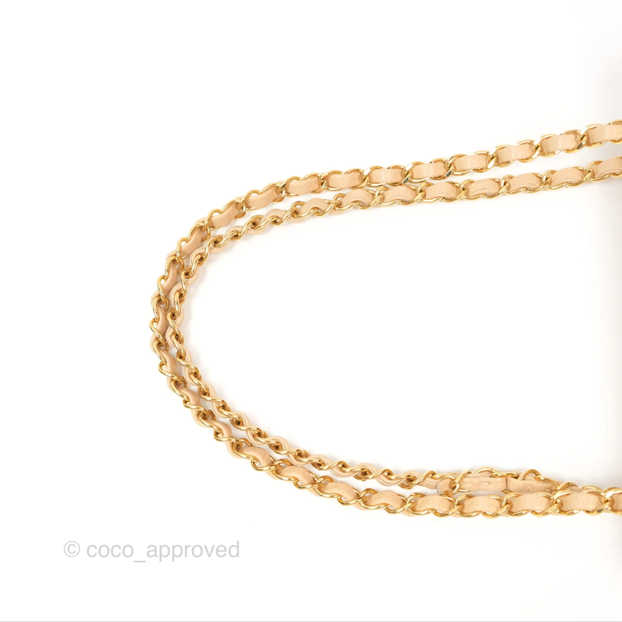 Chanel Small Quilted Classic Flap Beige Caviar Gold Hardware