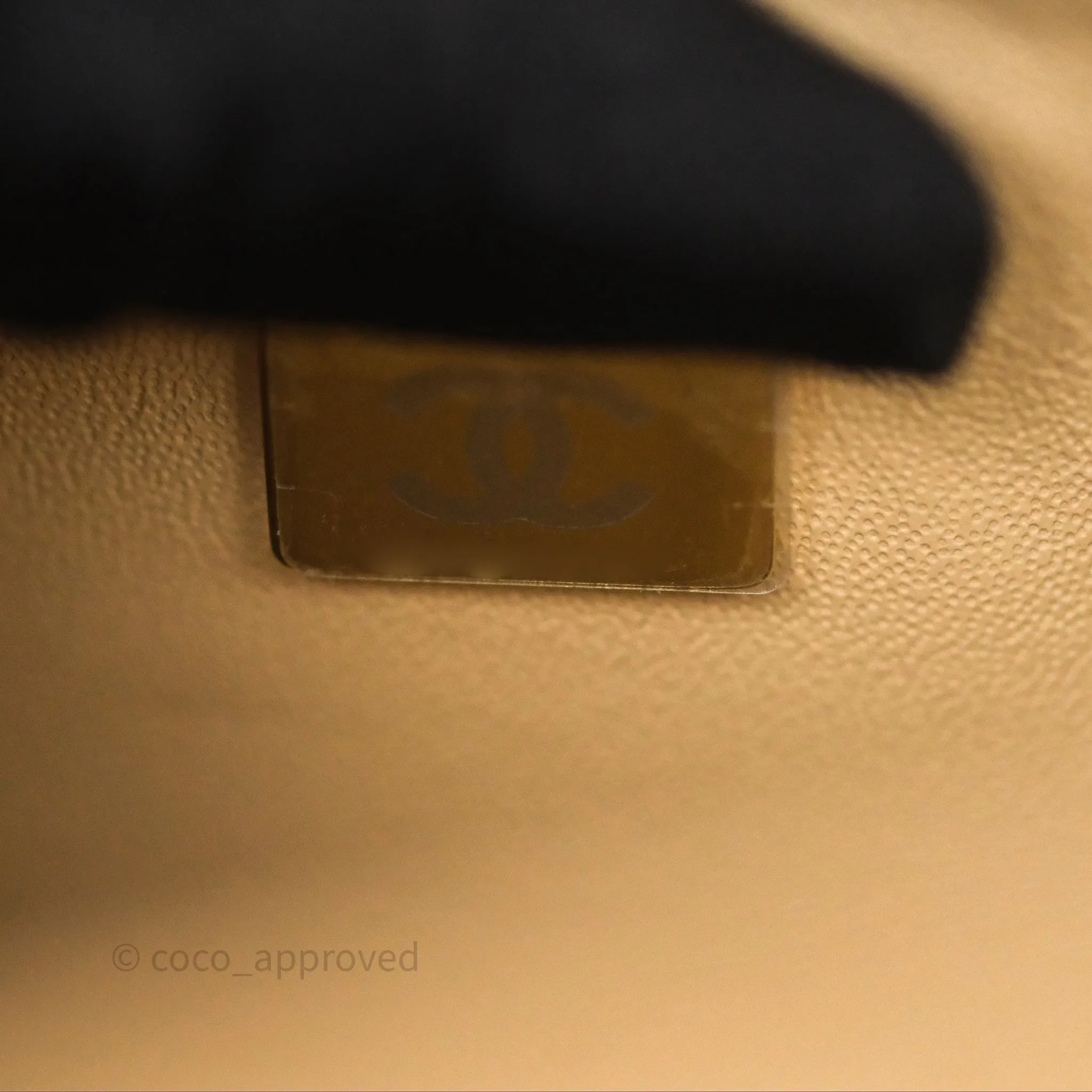 Chanel Small Quilted Classic Flap Beige Caviar Gold Hardware