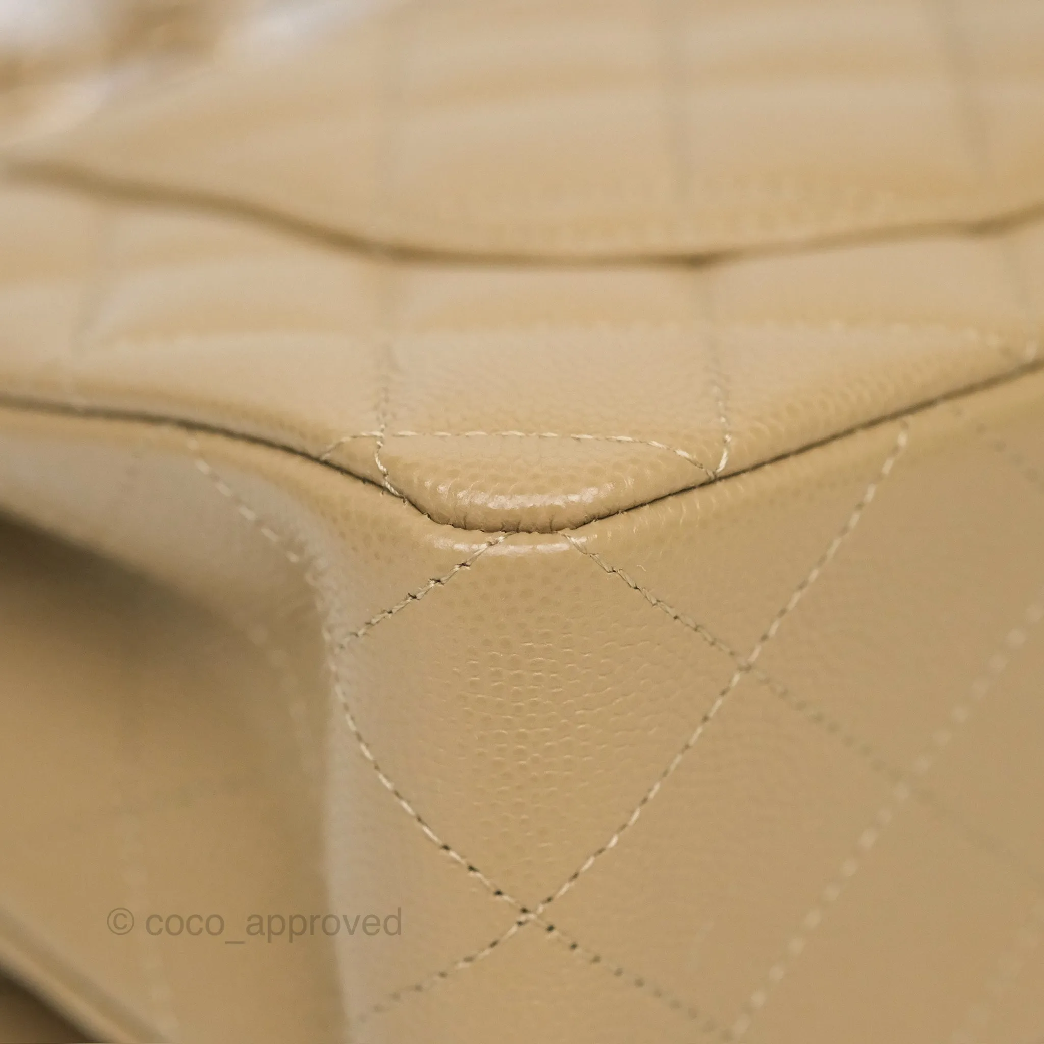 Chanel Small S/M Classic Flap Dark Beige Caviar Gold Hardware 21A