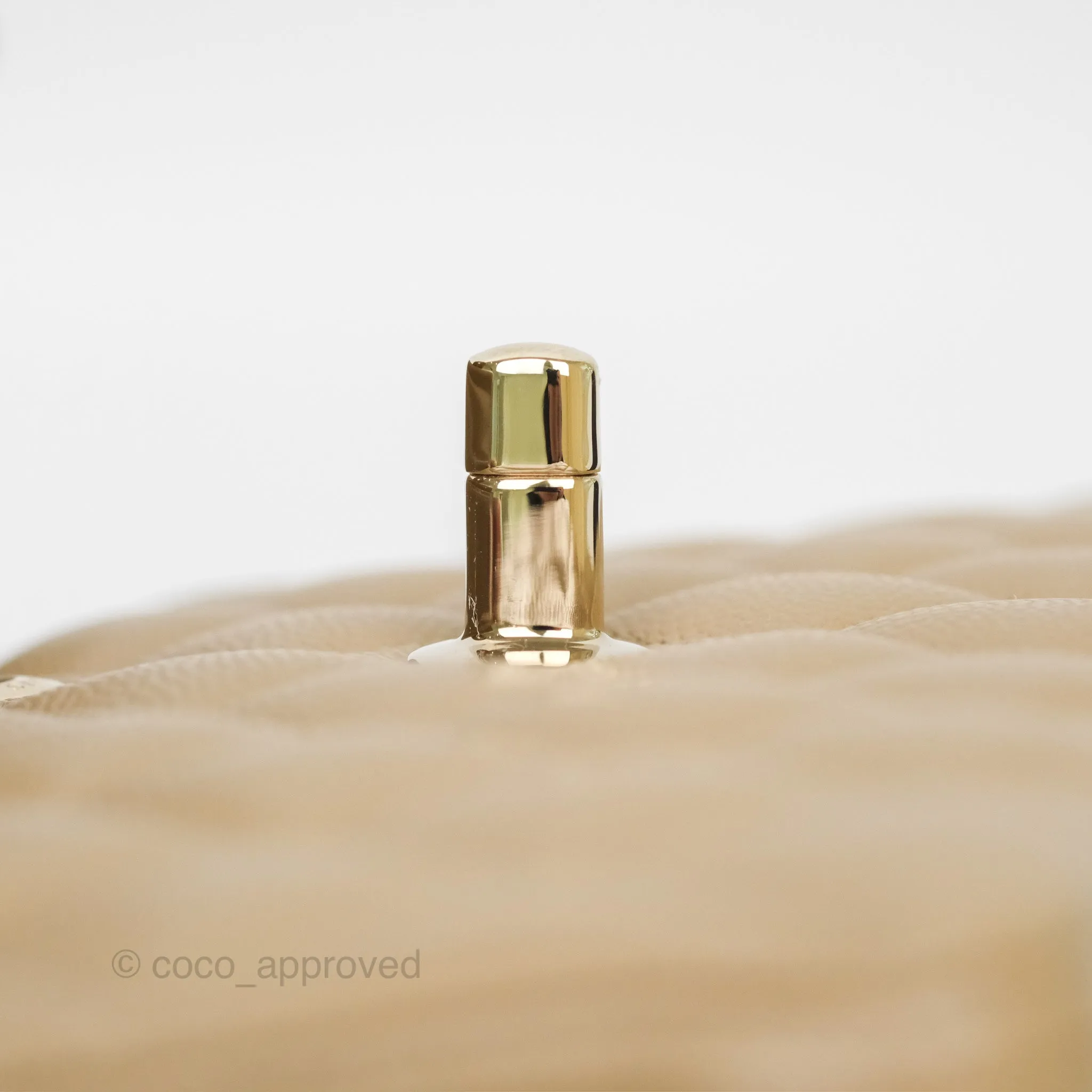 Chanel Small S/M Classic Flap Dark Beige Caviar Gold Hardware 21A