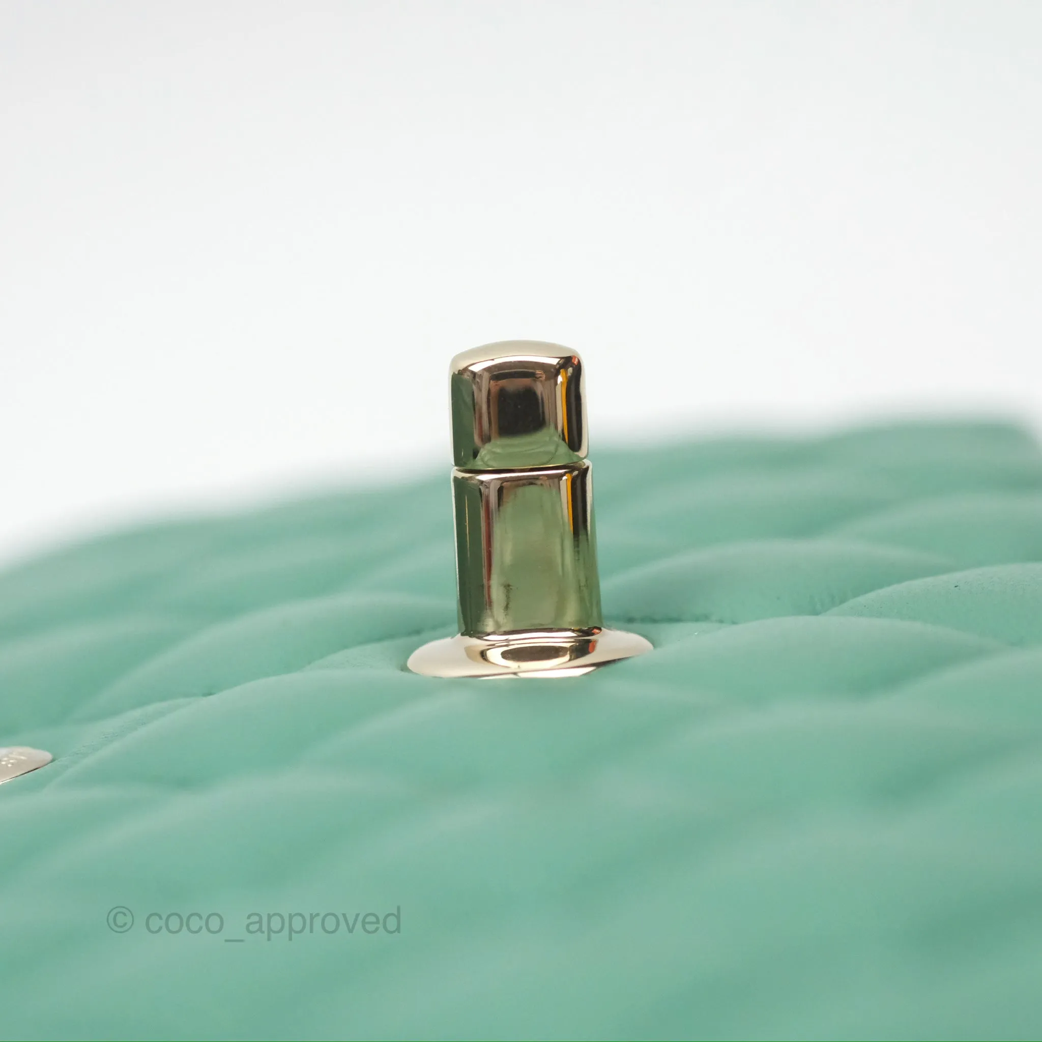 Chanel Small S/M Classic Flap Green Lambskin Gold Hardware