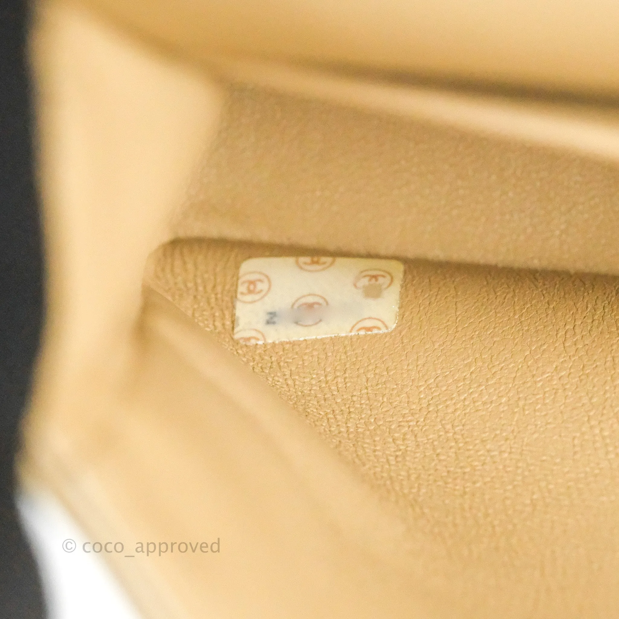 Chanel Vintage Medium Classic Flap Light Beige Lambskin 24K Gold Hardware