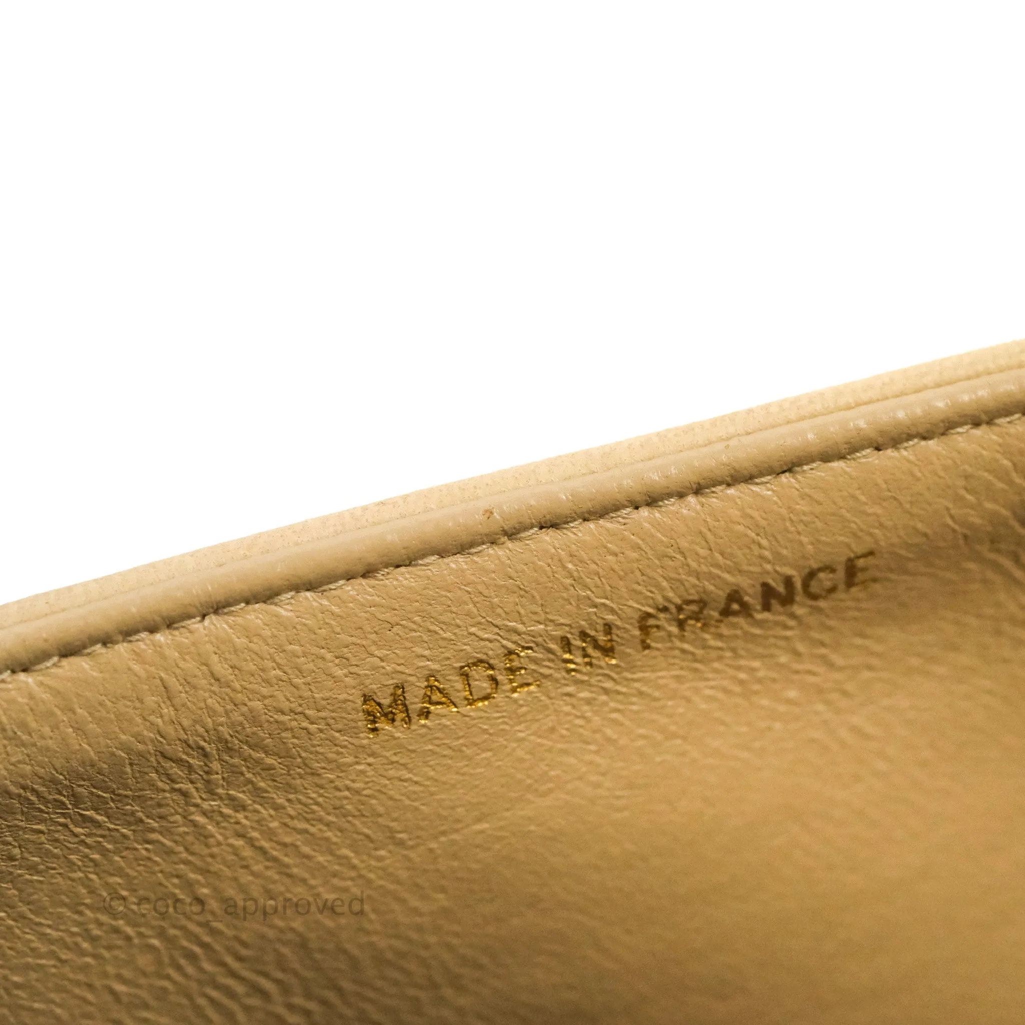 Chanel Vintage Medium Classic Flap Light Beige Lambskin 24K Gold Hardware