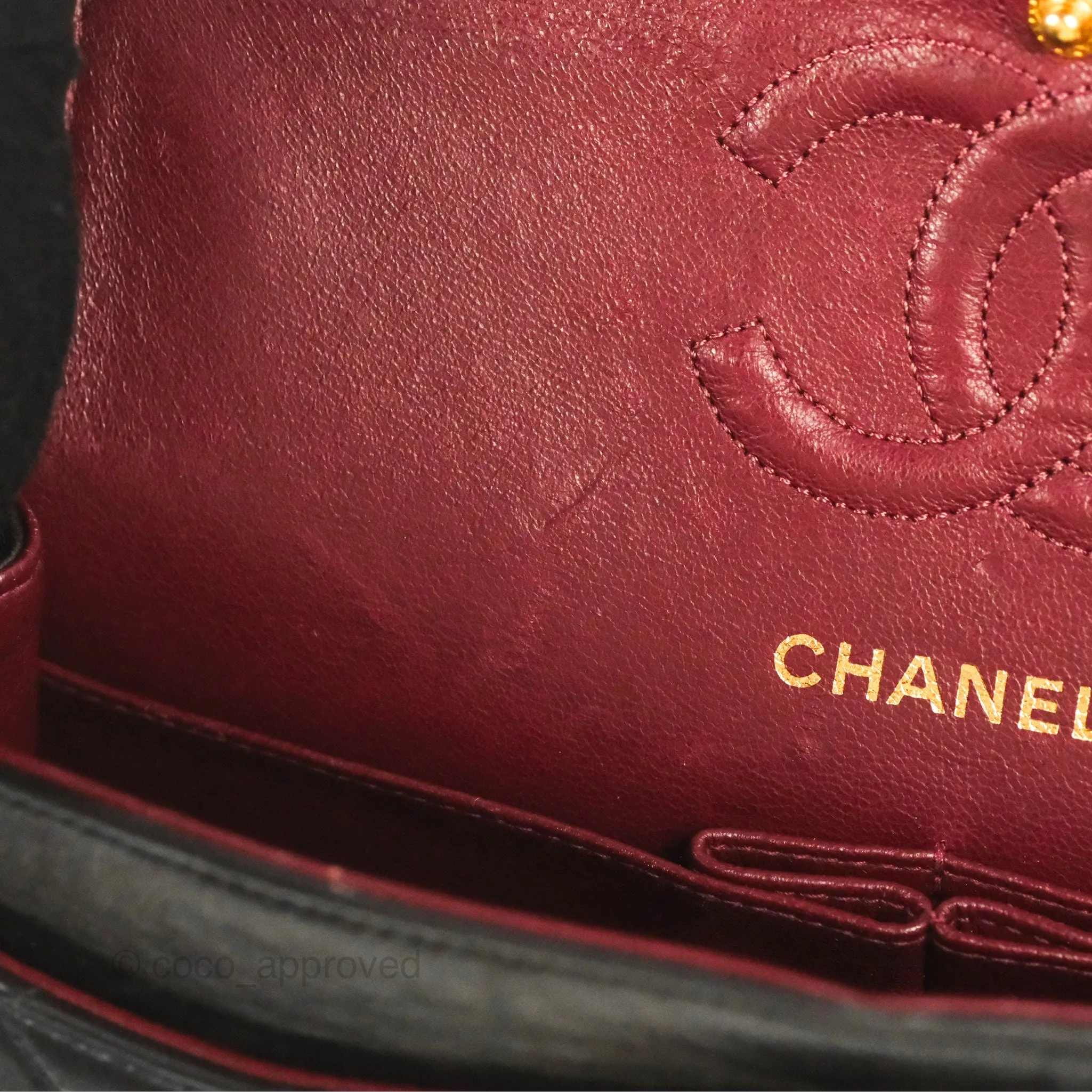 Chanel Vintage Small Classic Flap Black Lambskin 24K Gold Hardware