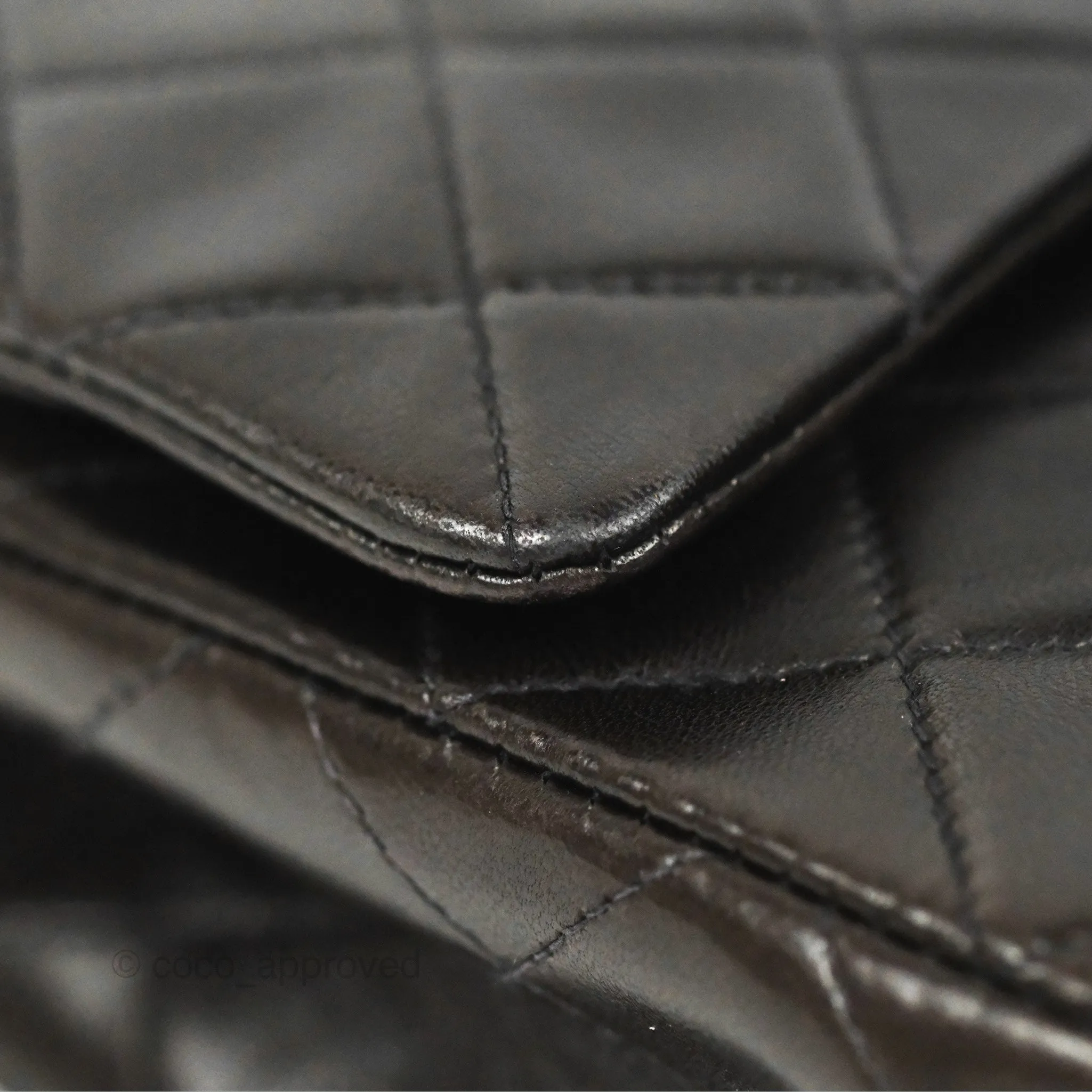 Chanel Vintage Small Classic Flap Black Lambskin 24K Gold Hardware