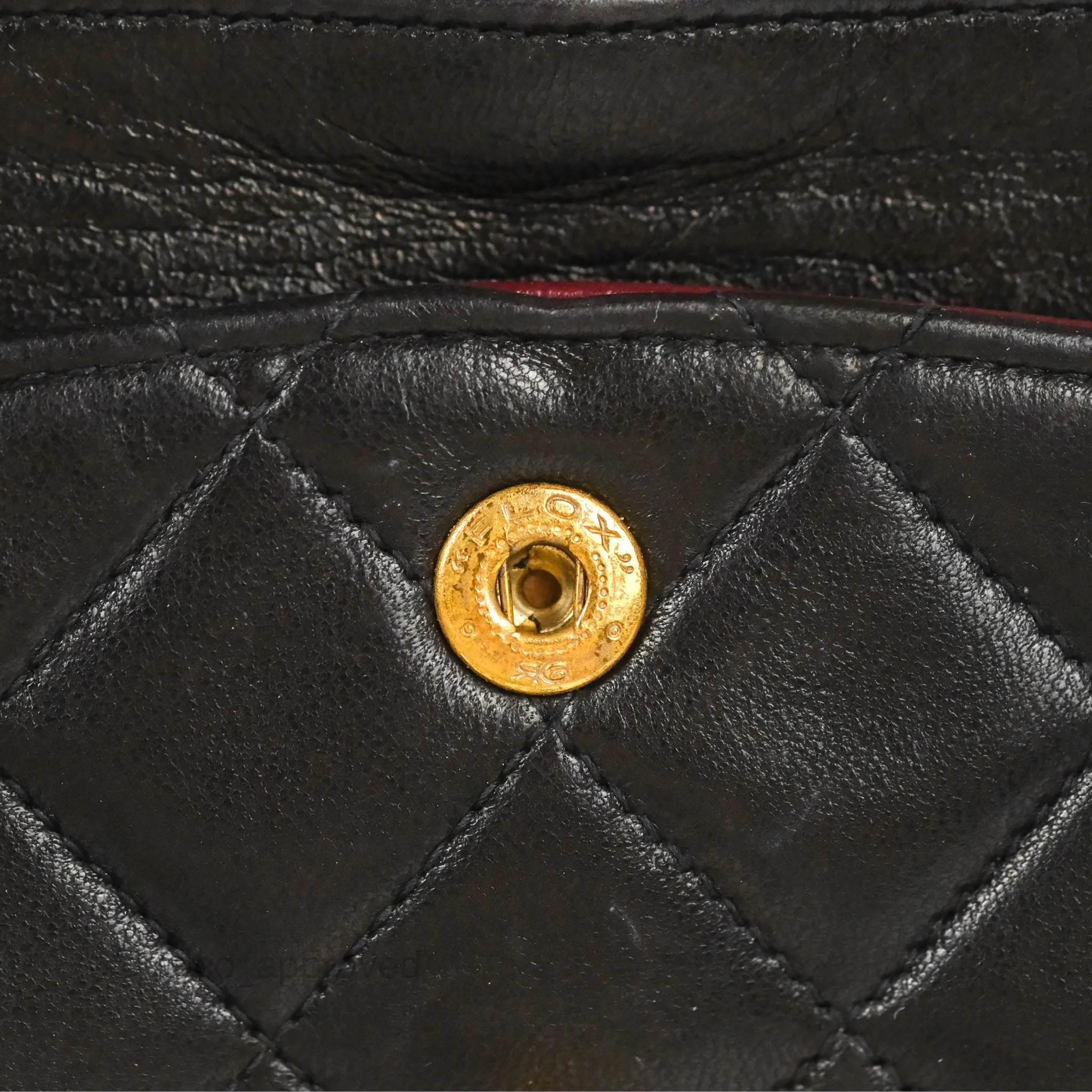 Chanel Vintage Small Classic Flap Black Lambskin 24K Gold Hardware
