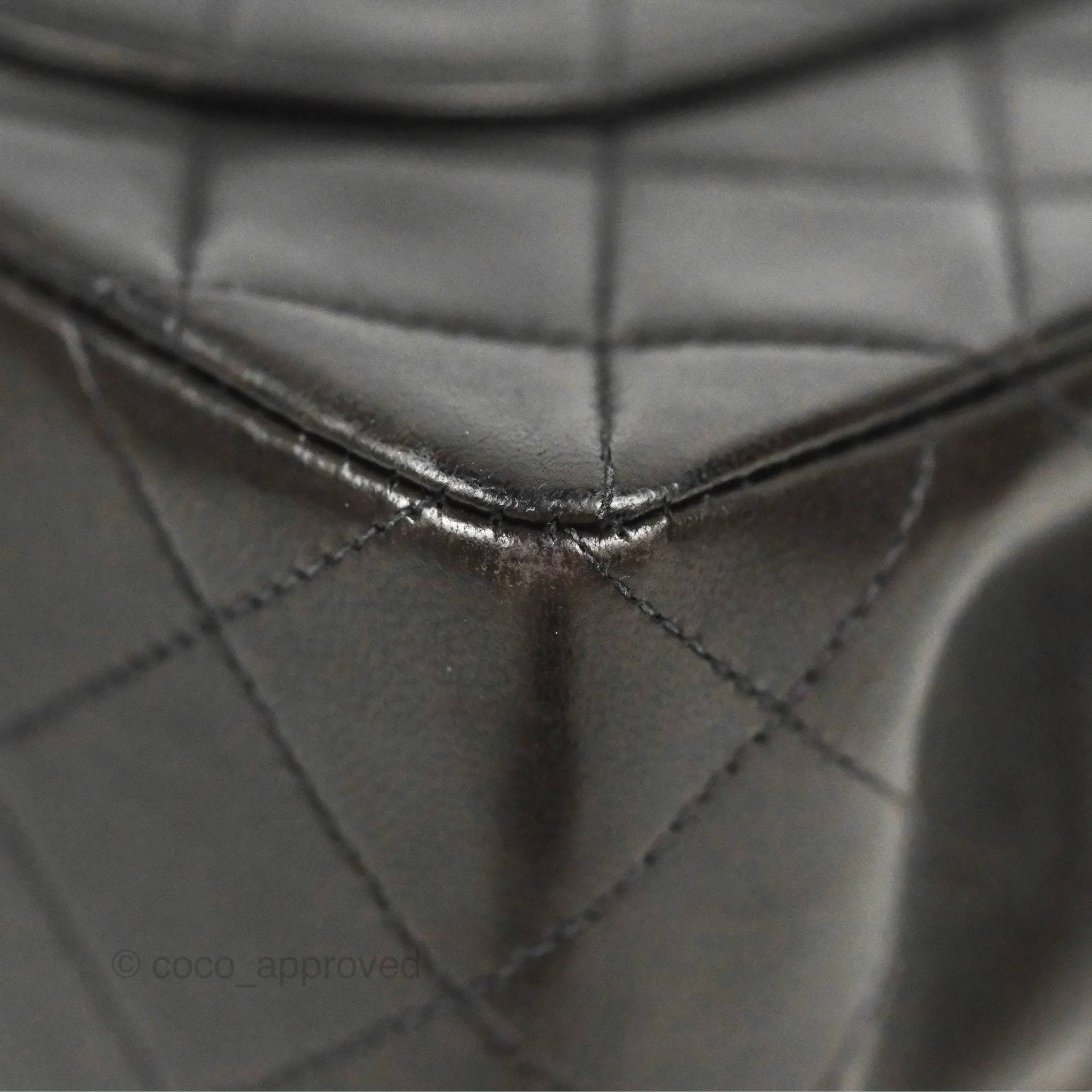 Chanel Vintage Small Classic Flap Black Lambskin 24K Gold Hardware