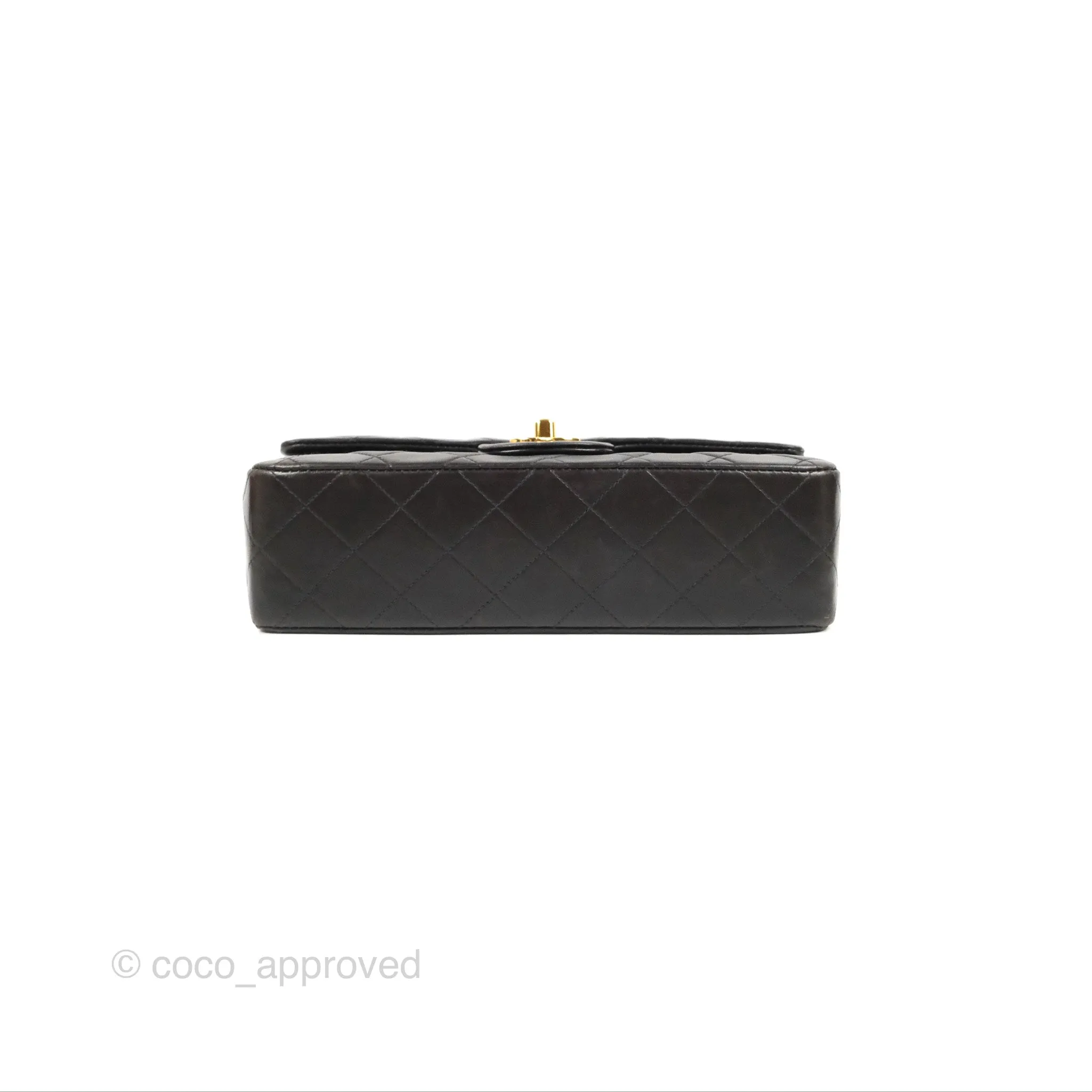 Chanel Vintage Small Classic Flap Black Lambskin 24K Gold Hardware