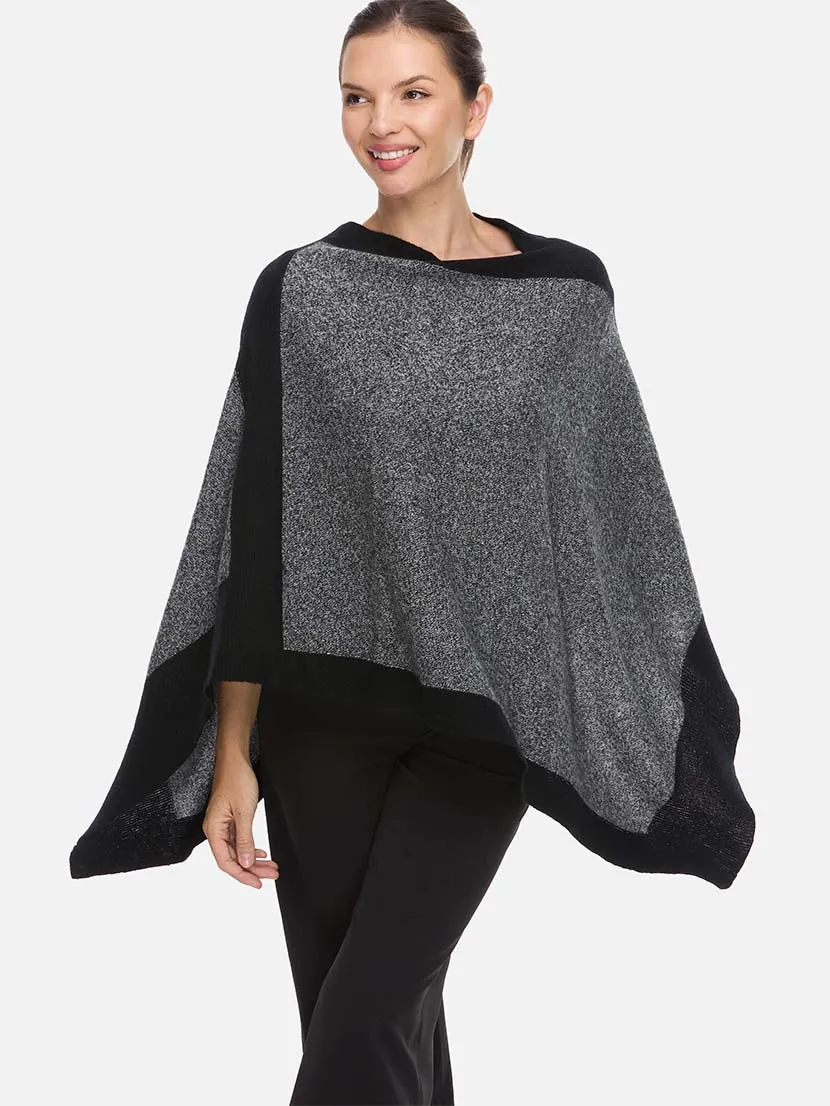 Charcoal Cashmere Poncho