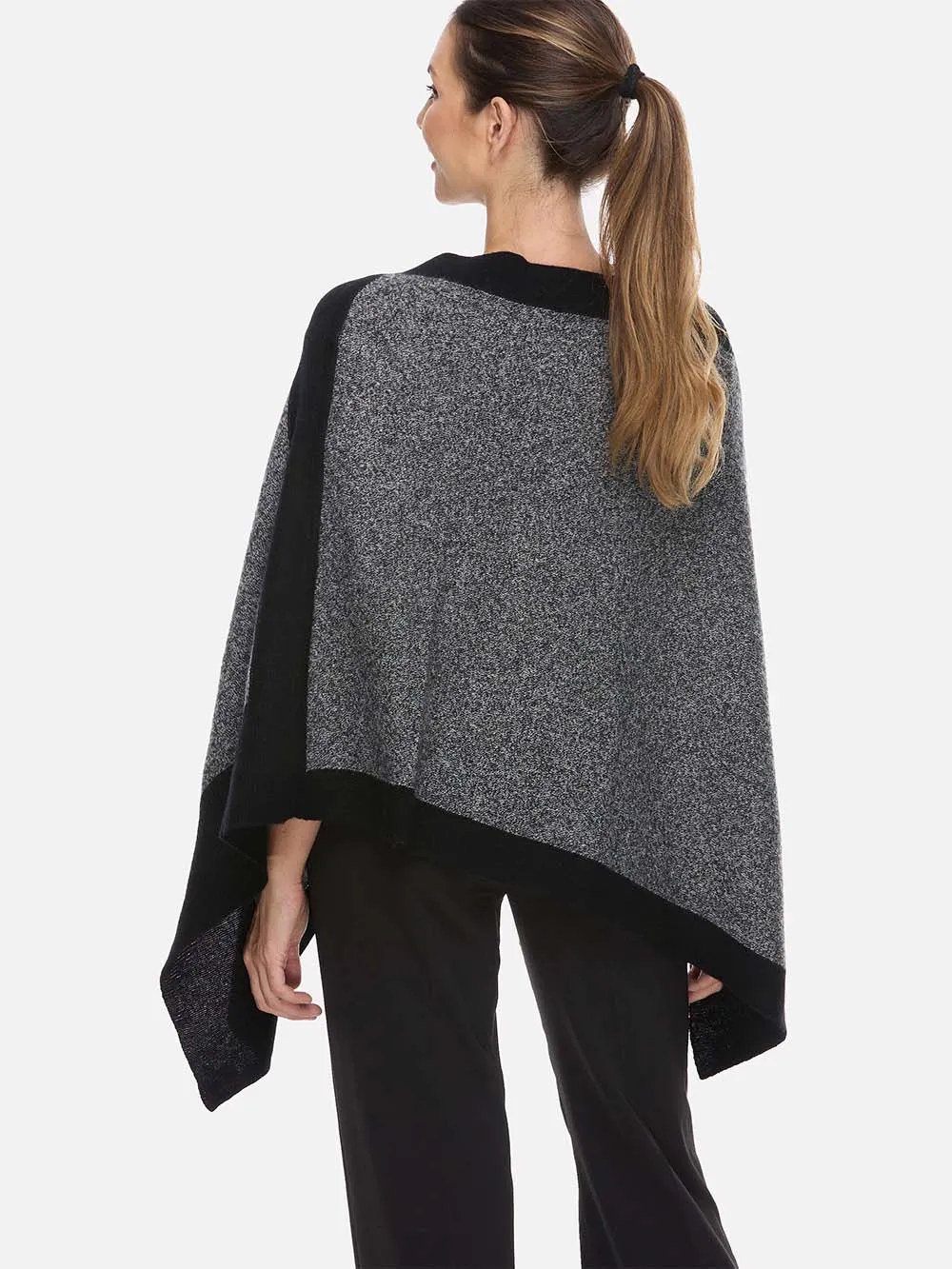 Charcoal Cashmere Poncho