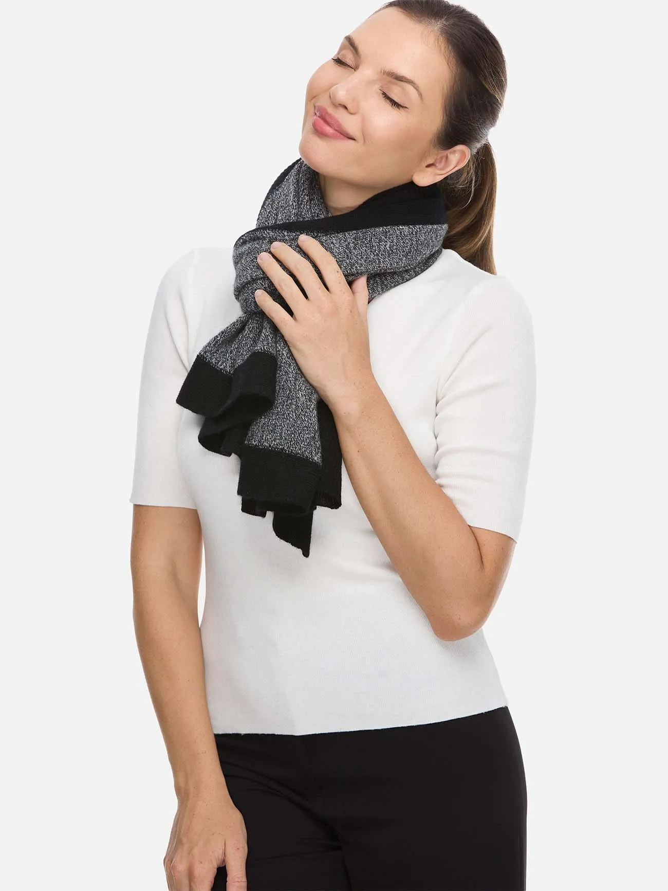 Charcoal Cashmere Poncho