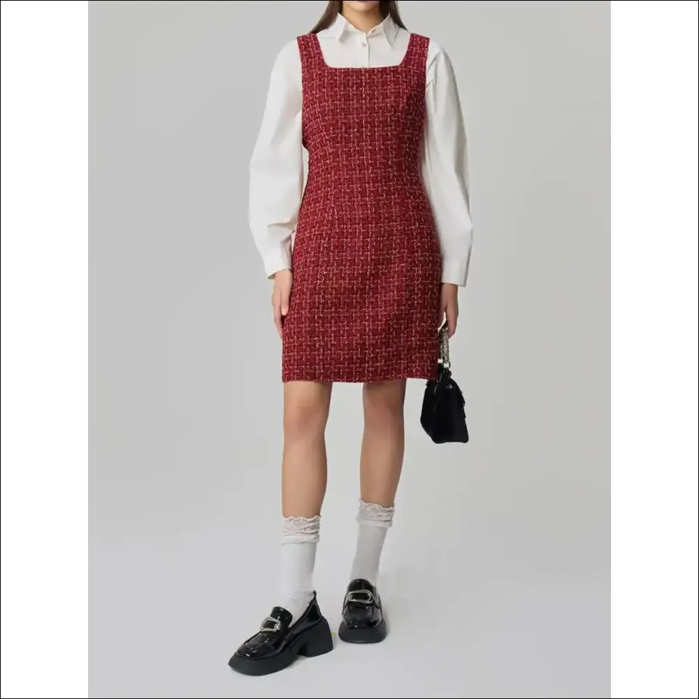 Chic Square Neck Wide Strap Dress