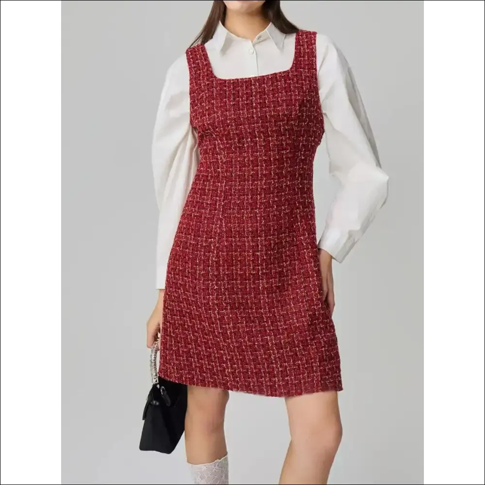 Chic Square Neck Wide Strap Dress