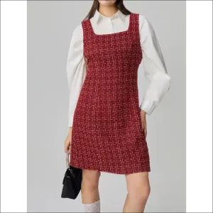 Chic Square Neck Wide Strap Dress
