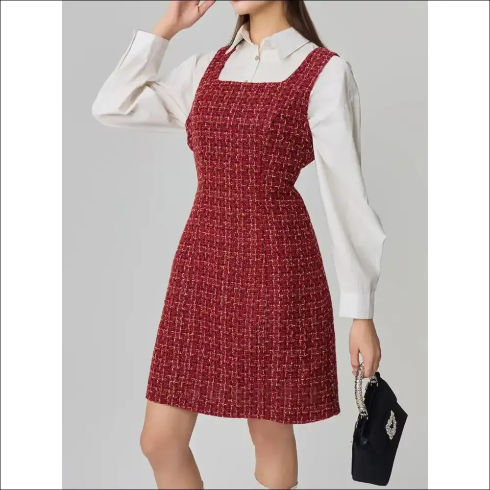 Chic Square Neck Wide Strap Dress