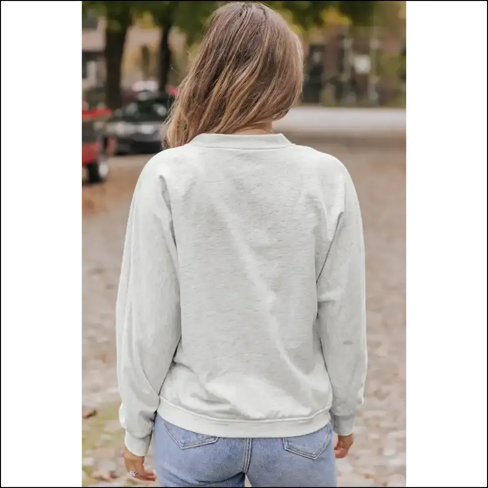 Chic Surplice Long Sleeve Sweatshirt: Fabulousness in Every Stitched Fiber! 😄