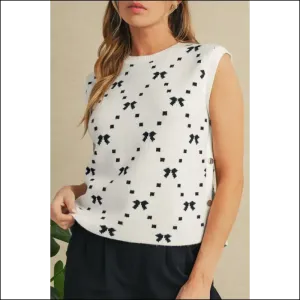 Chic White Bow Pattern Knit: Bow Down, Bitches! 😈 Needful Things