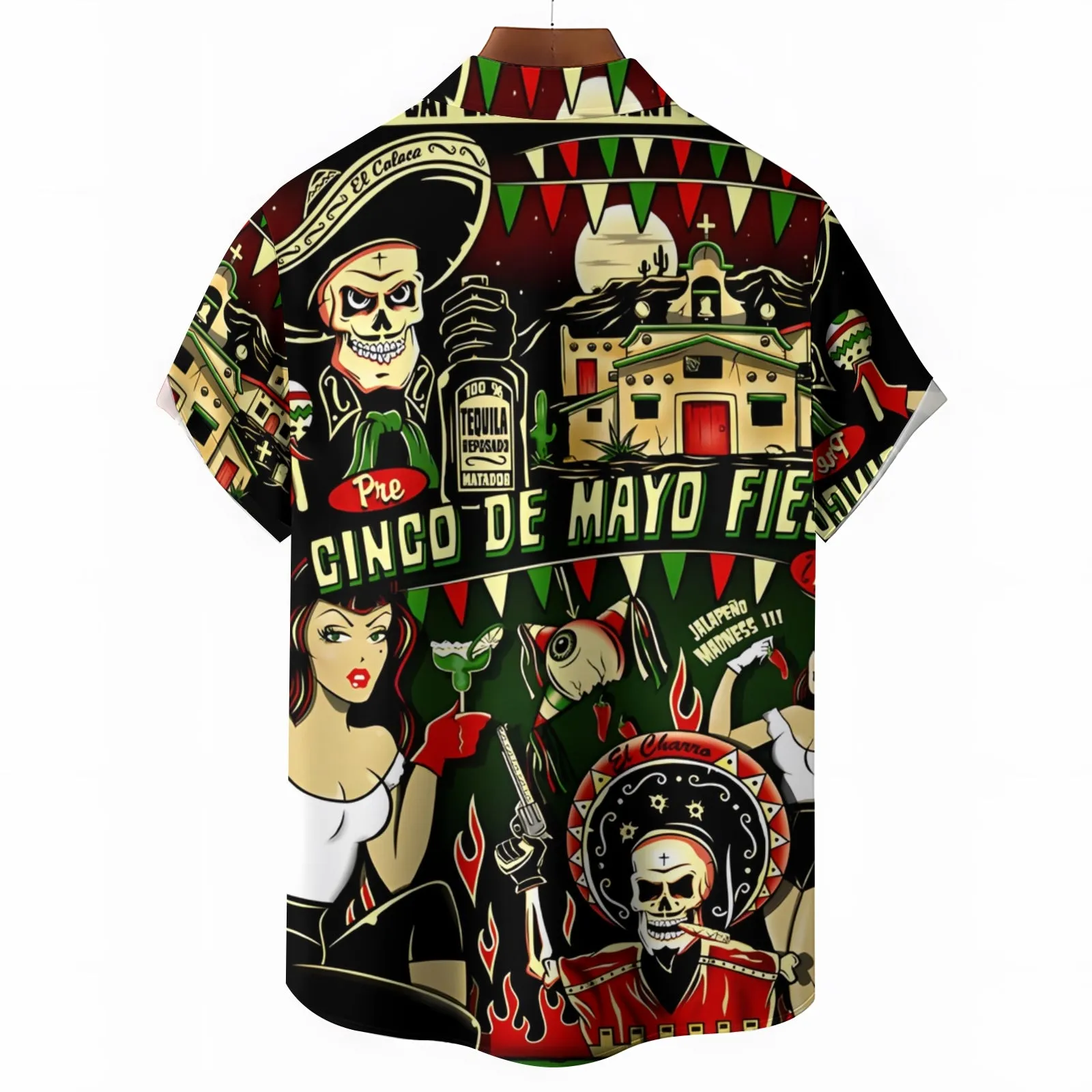 Cinco De Mayo Mexico Casual Short Sleeve Shirt 2404000286