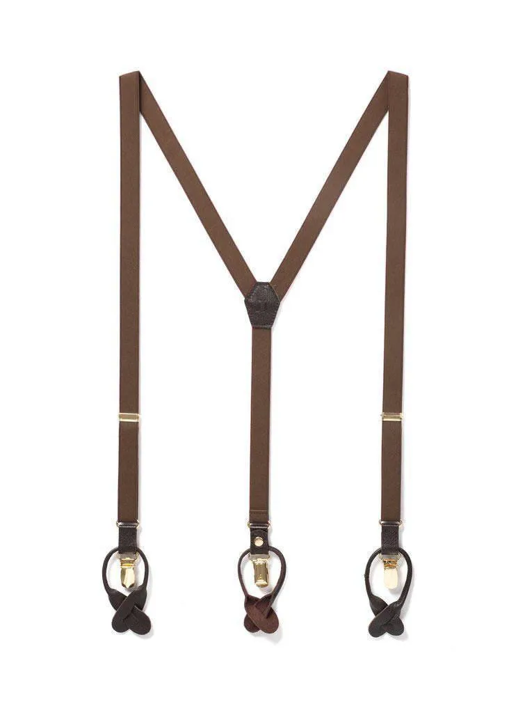 Cinnamon Stick - Skinny Brown Suspenders