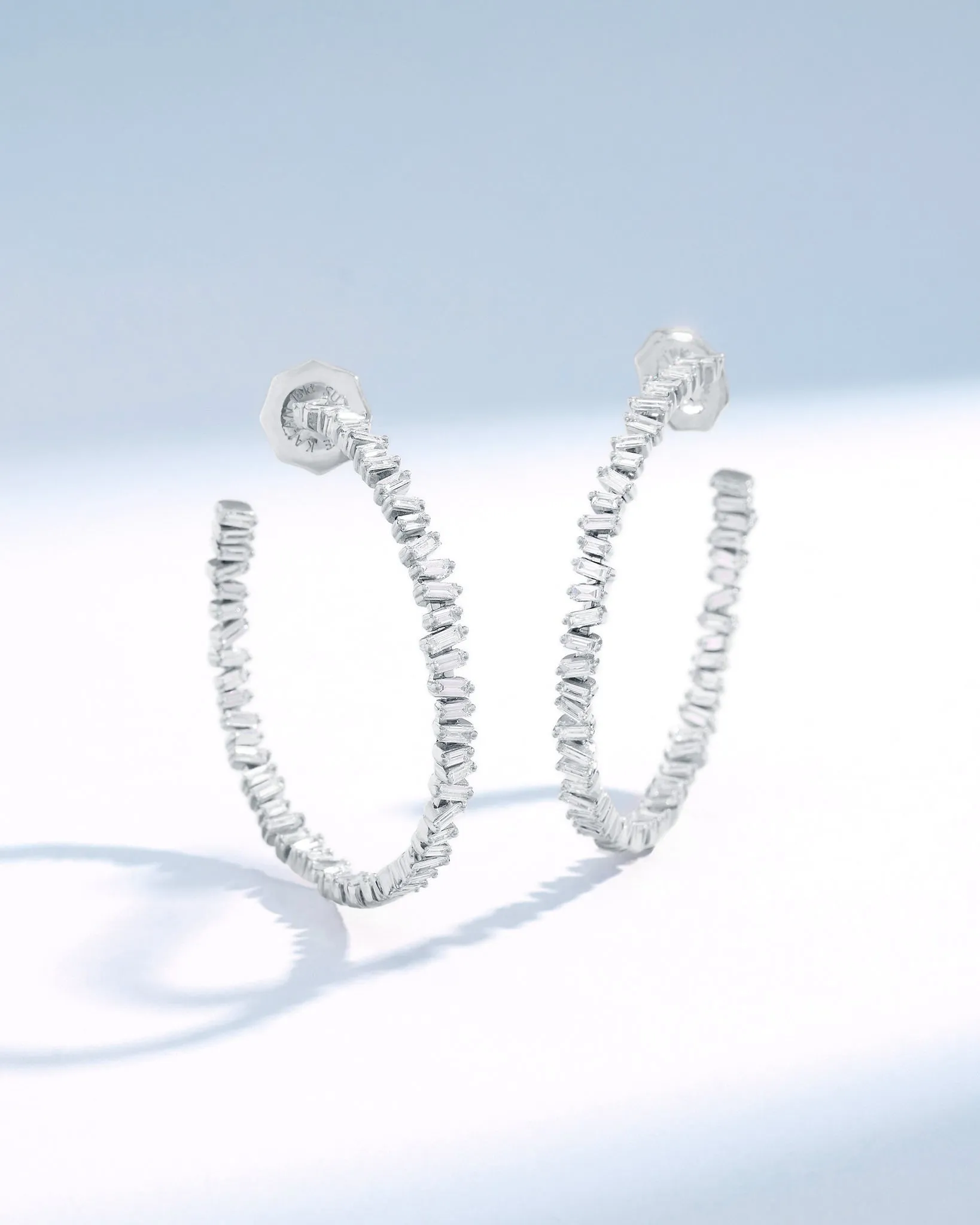 Classic Diamond Midi Hoops