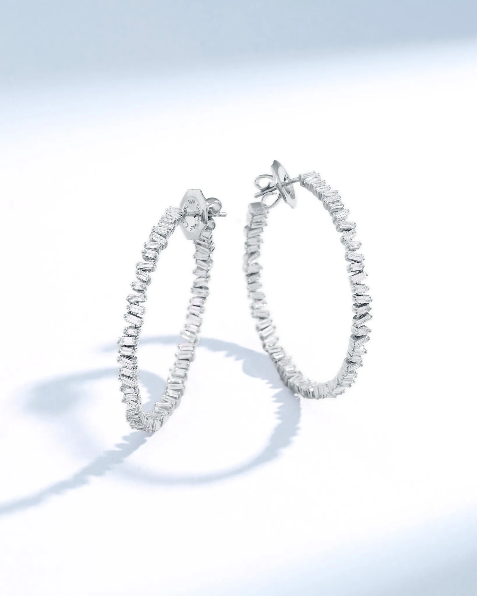 Classic Diamond Midi Hoops