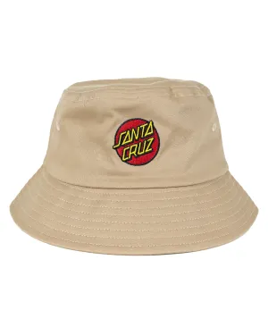 Classic Dot Patch Bucket Hat - Natural