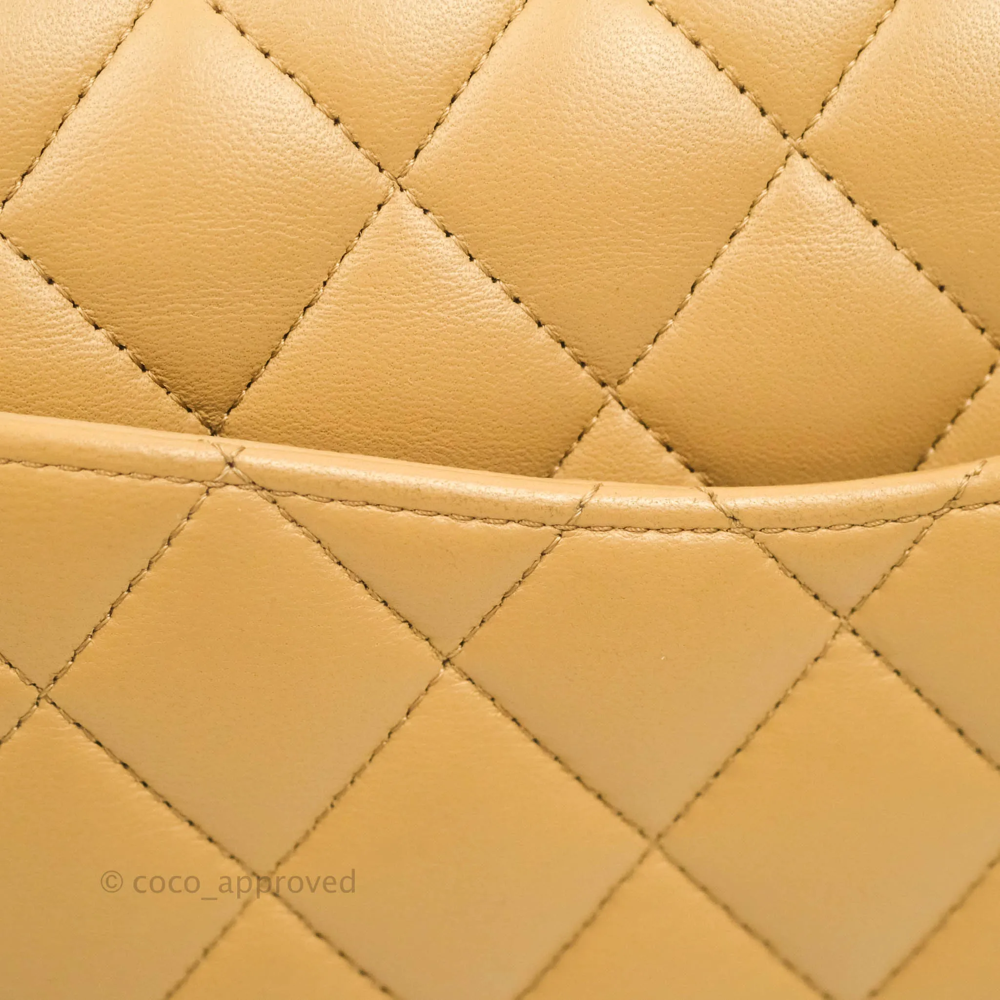 Classic M/L Medium Flap Quilted Dark Beige Lambskin Silver Hardware