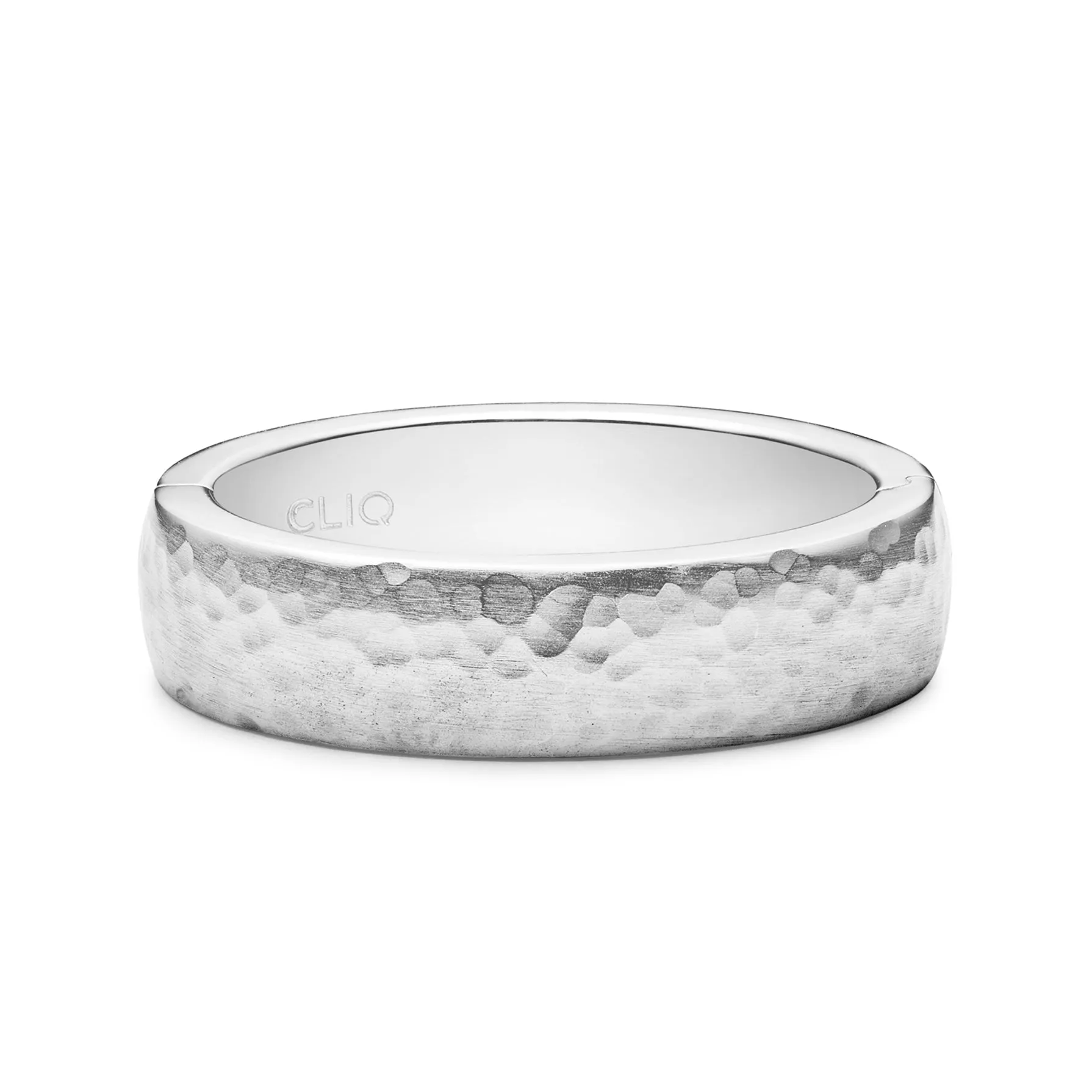 Classic Rounded Band with Hammered Finish, 6mm
