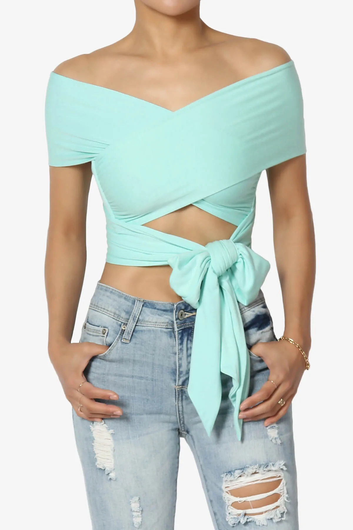 Clementine Multi Way Scarf Wrap Crop Top