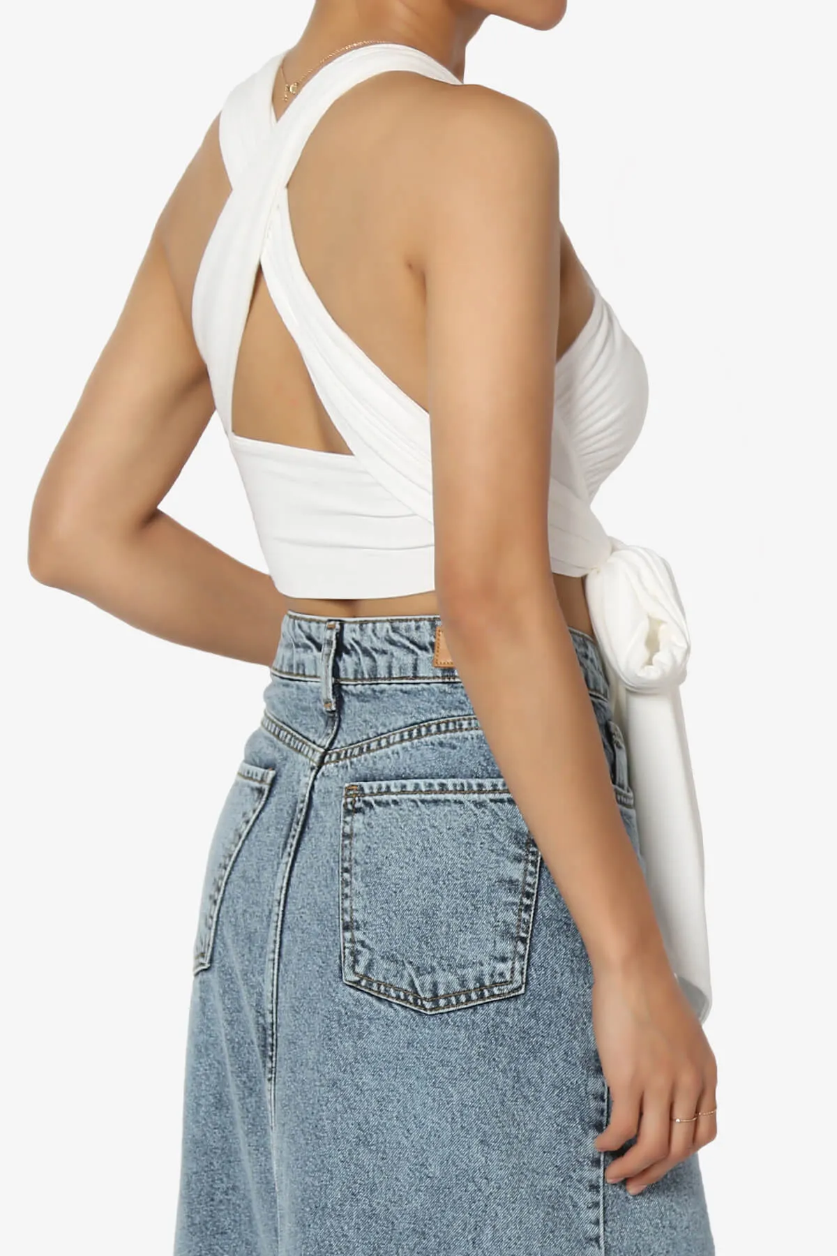 Clementine Multi Way Scarf Wrap Crop Top