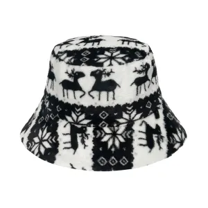 Cozy and Festive Elk Christmas Fisherman Hat for Seasonal Cheer