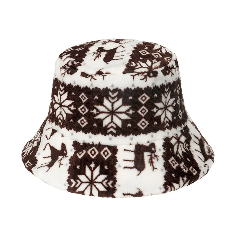 Cozy and Festive Elk Christmas Fisherman Hat for Seasonal Cheer