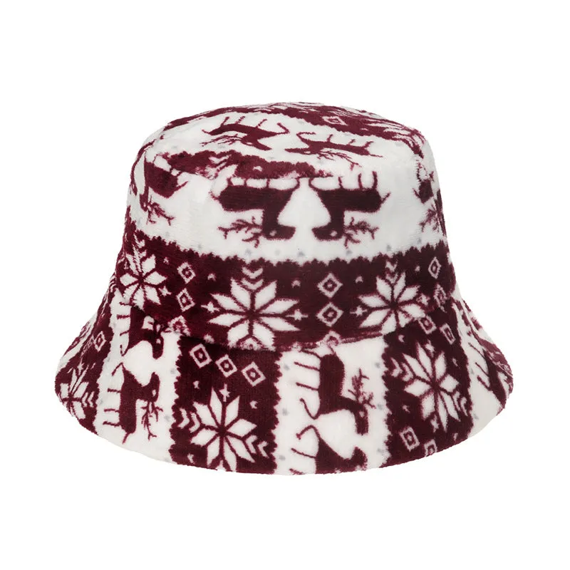 Cozy and Festive Elk Christmas Fisherman Hat for Seasonal Cheer