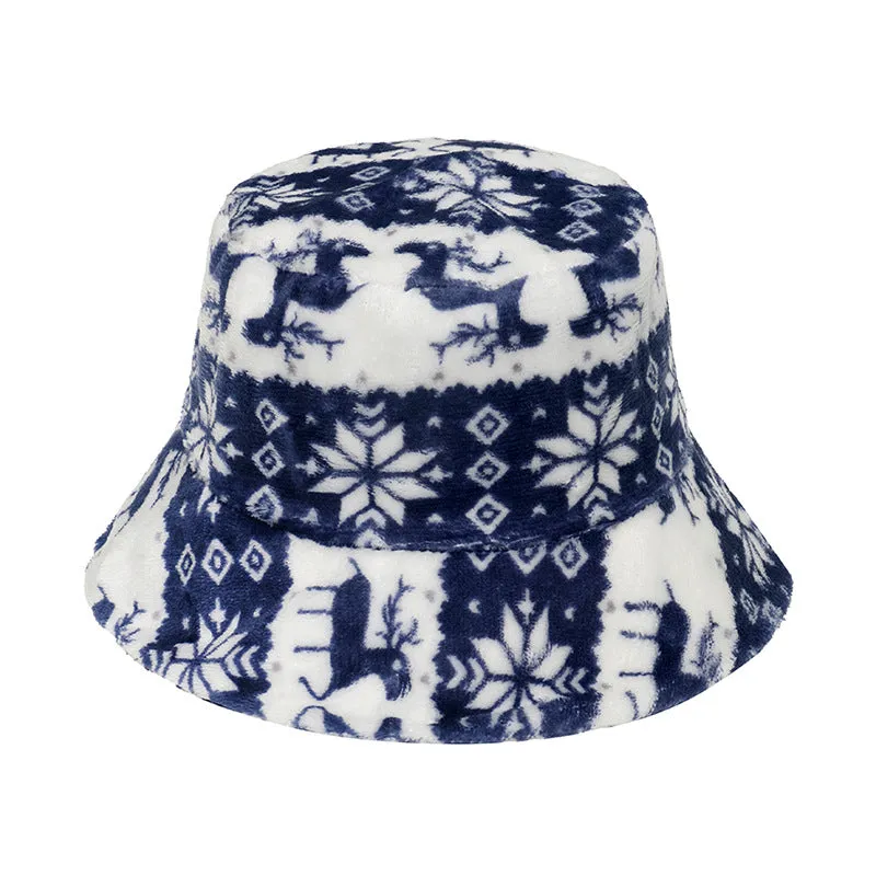 Cozy and Festive Elk Christmas Fisherman Hat for Seasonal Cheer
