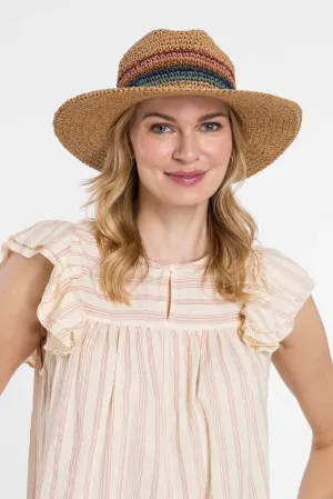 Crochet Multi Stripes Fedora