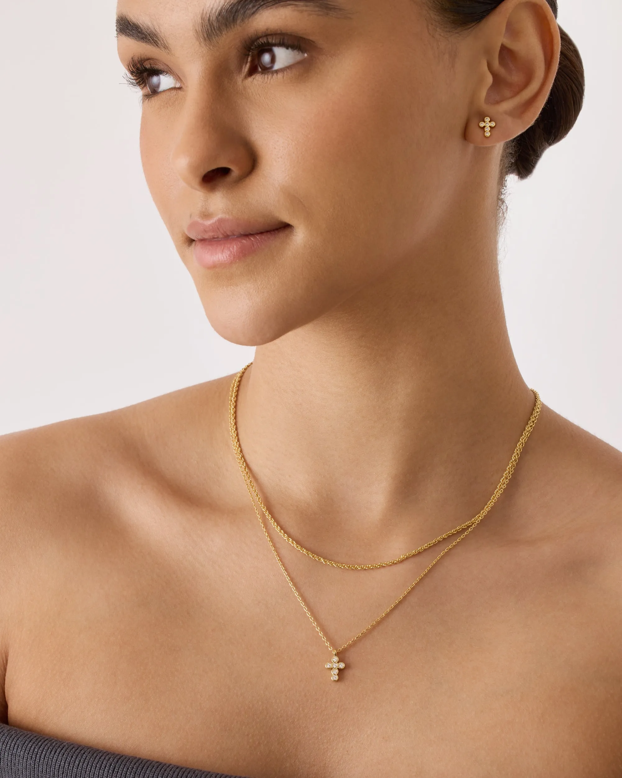 Cross Necklace and Earring Set