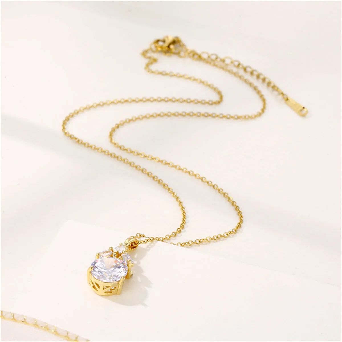 Crystal & Cubic Zirconia Geo Pendant
