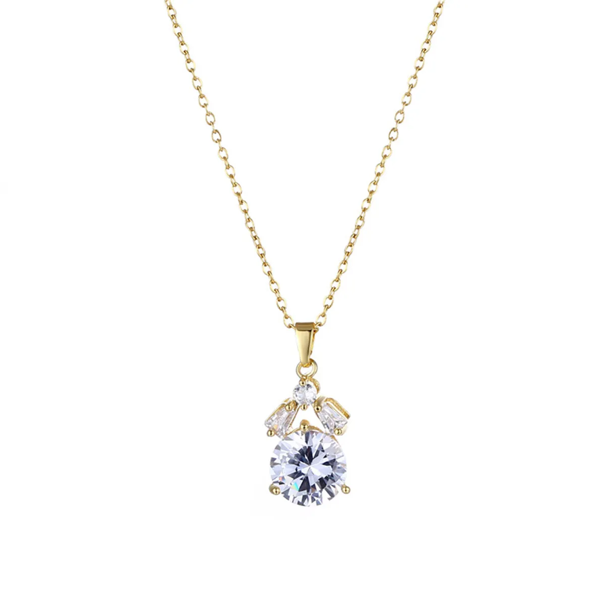 Crystal & Cubic Zirconia Geo Pendant