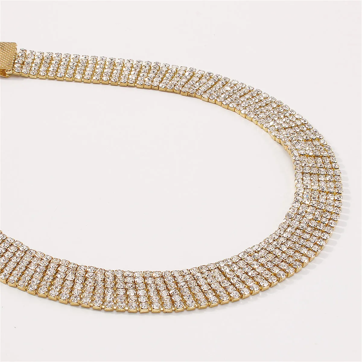 Cubic Zirconia & 18K Gold-Plated Layered Choker