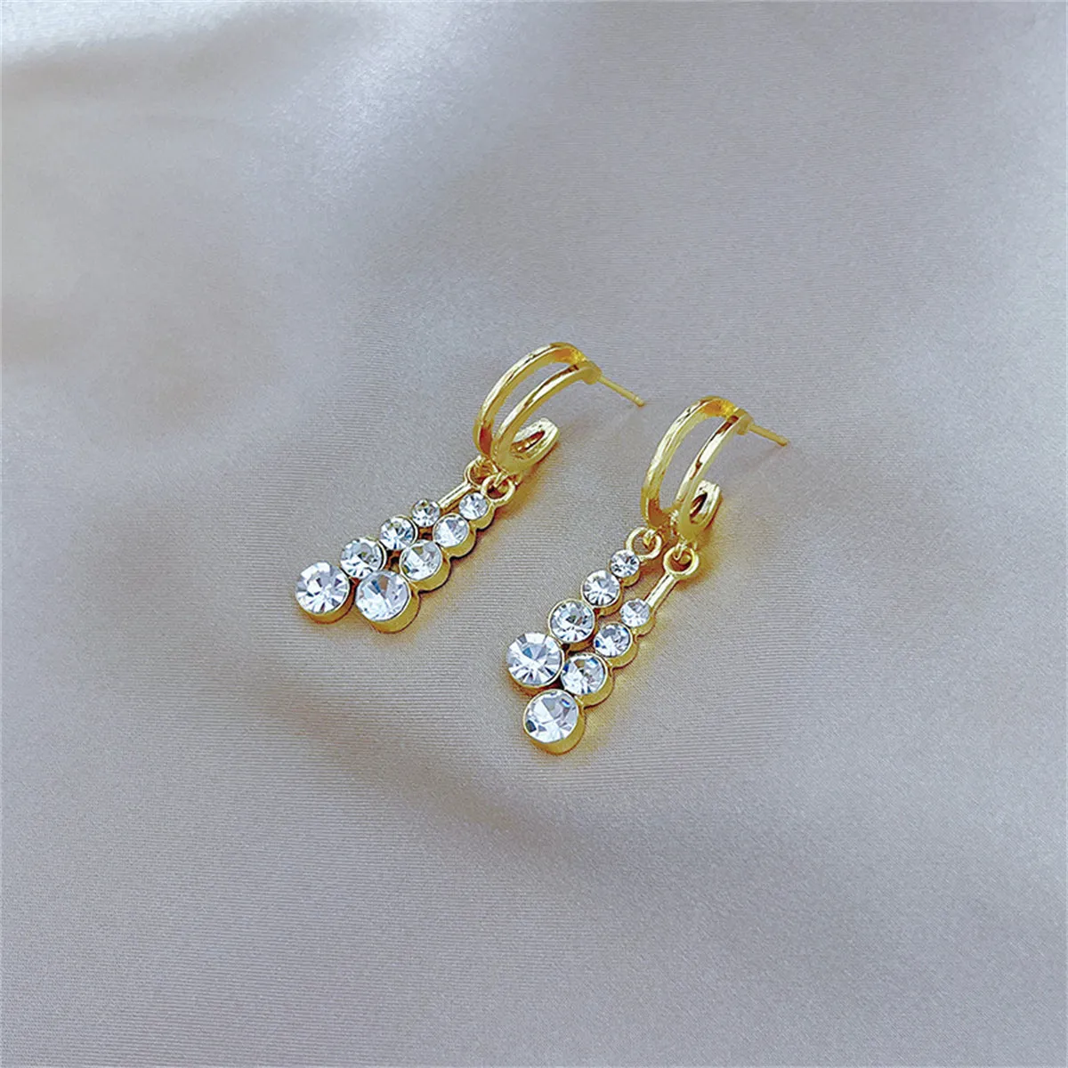 Cubic Zirconia & 18K Gold-Plated Tassel Drop Earrings